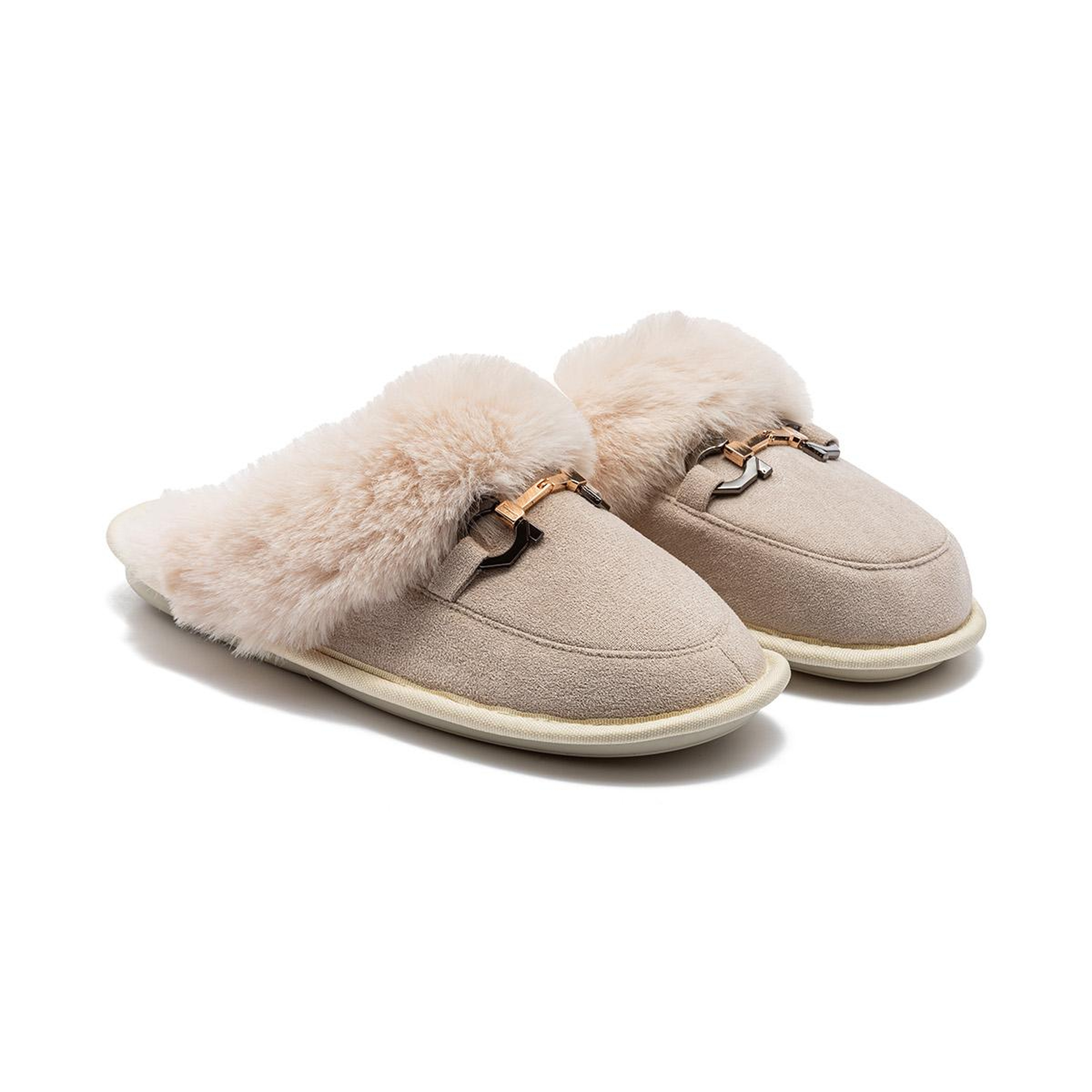 Ania Kadın Tokalı Ev Terliği Bej 37/41