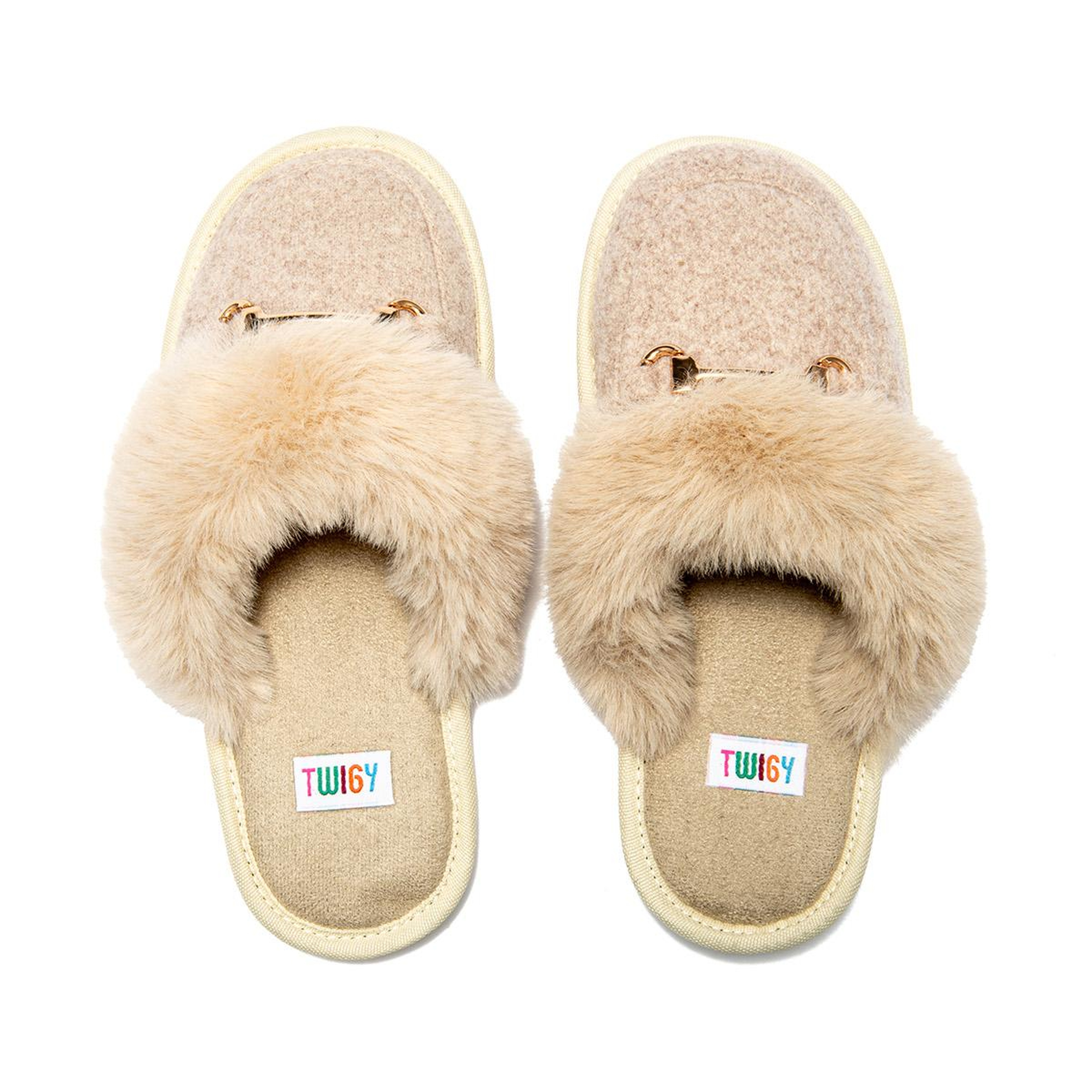 Ania Kadın Tokalı Ev Terliği Bej 37/41