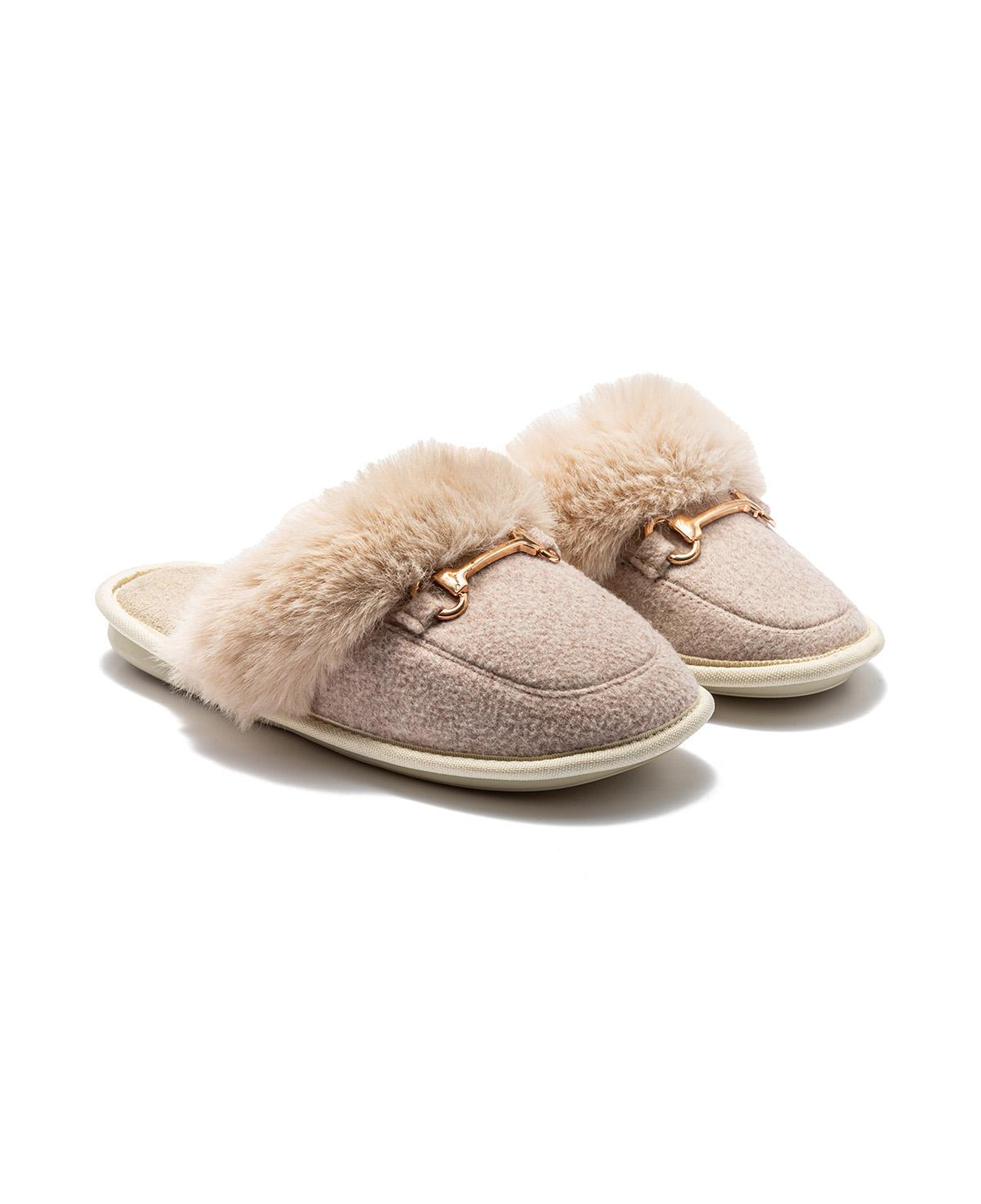 Ania Kadın Tokalı Ev Terliği Bej 37/41