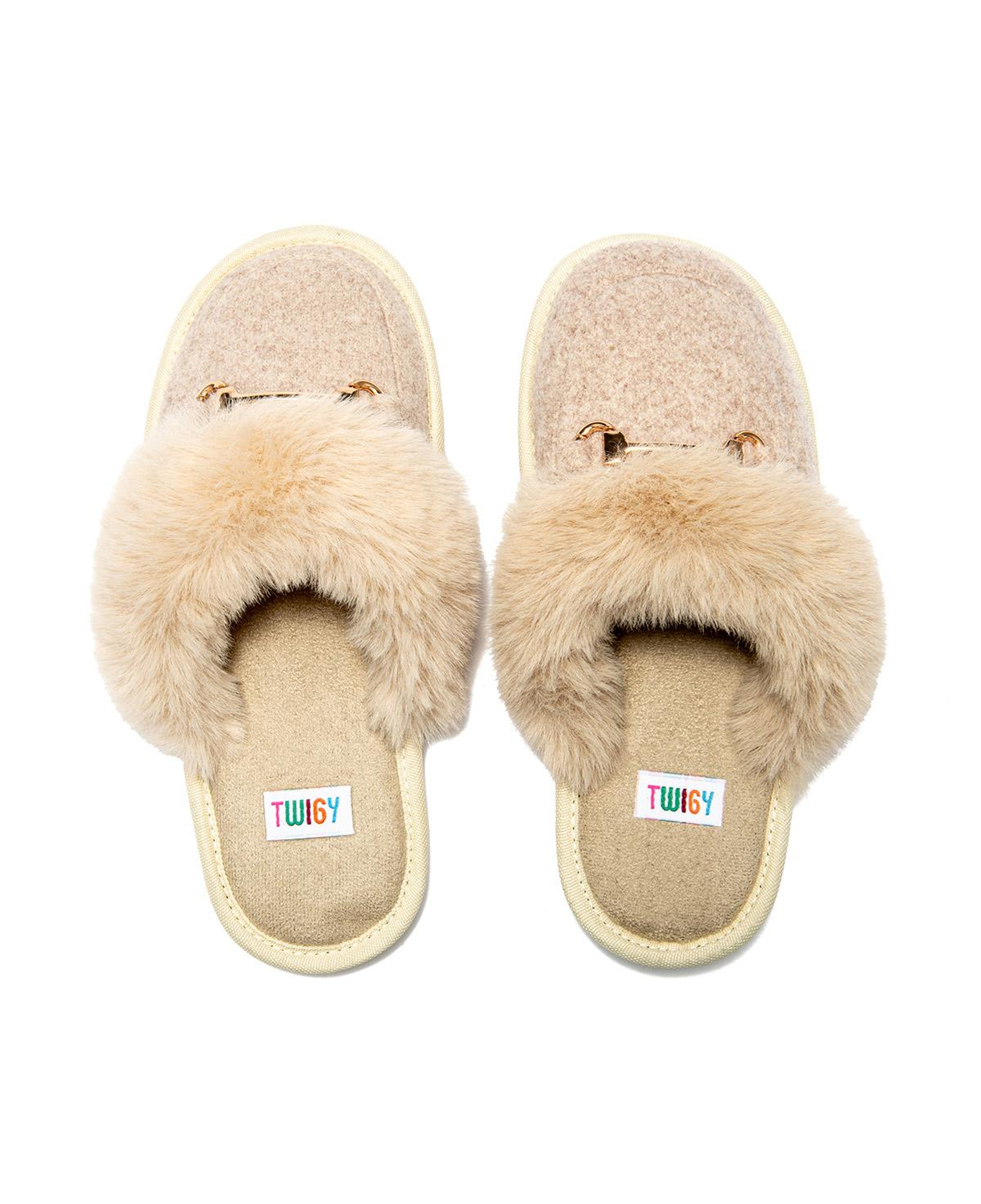 Ania Kadın Tokalı Ev Terliği Bej 37/41