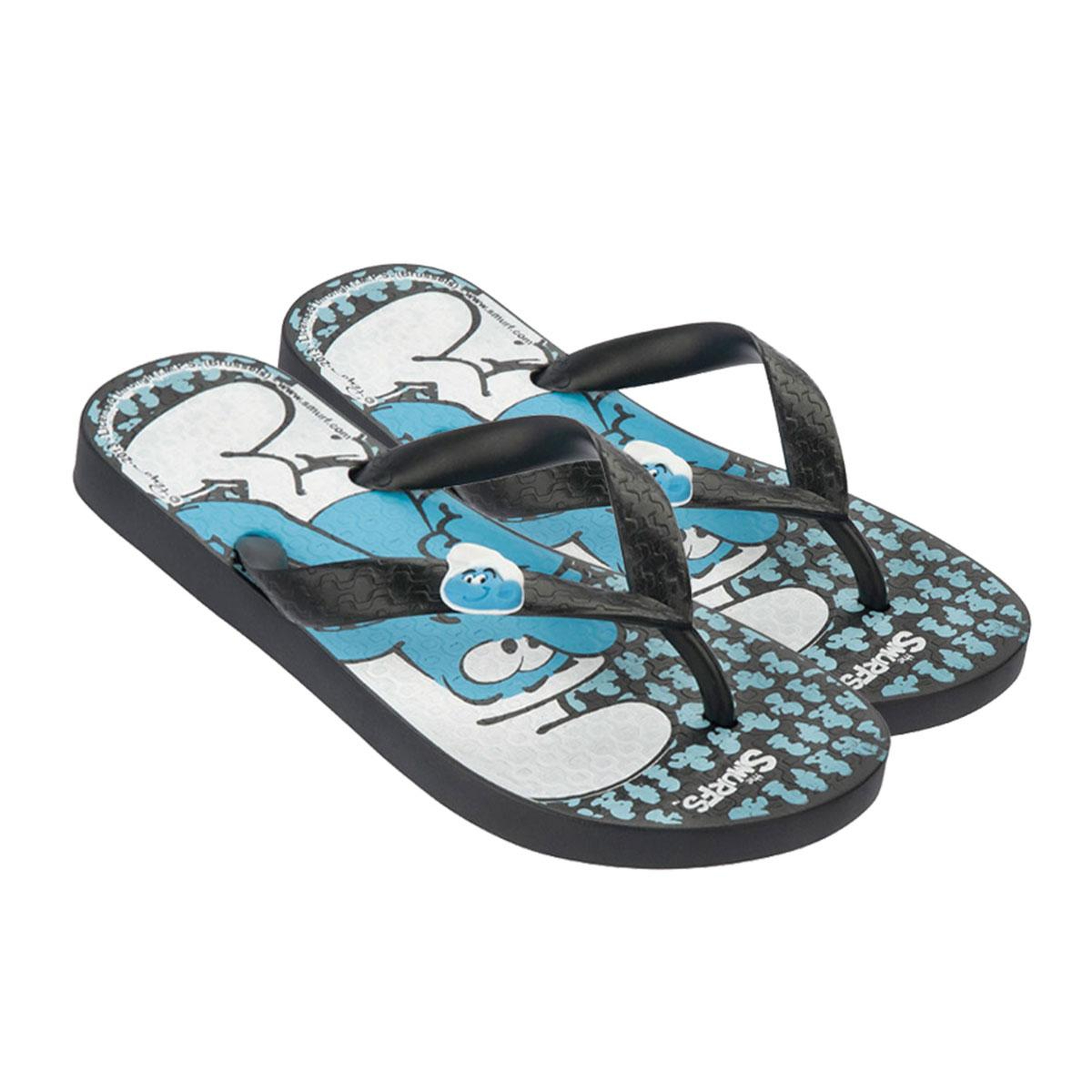 Smurfs Çocuk Parmak Arası Terlik Siyah Mavi 25/34