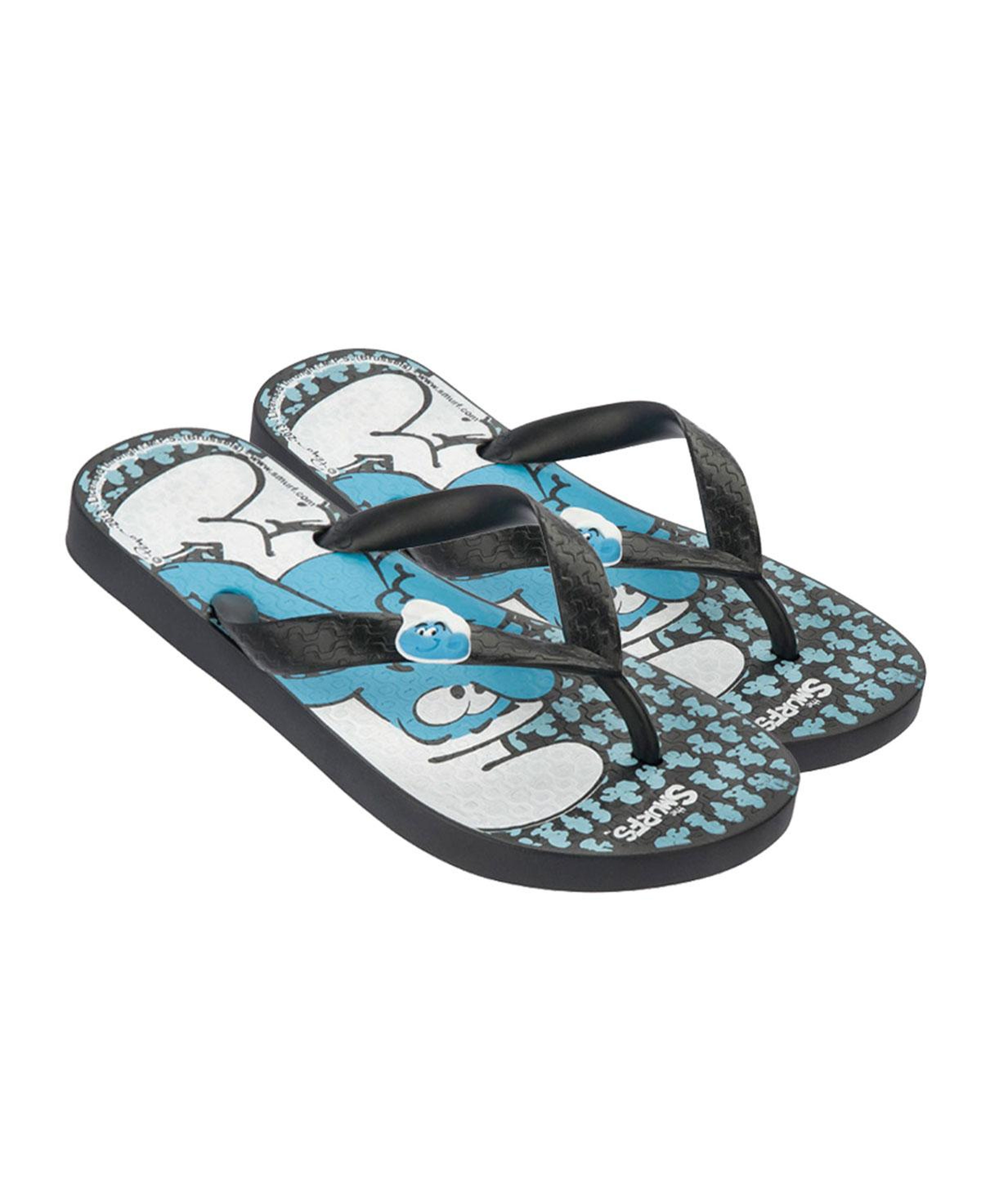 Smurfs Çocuk Parmak Arası Terlik Siyah Mavi 25/34