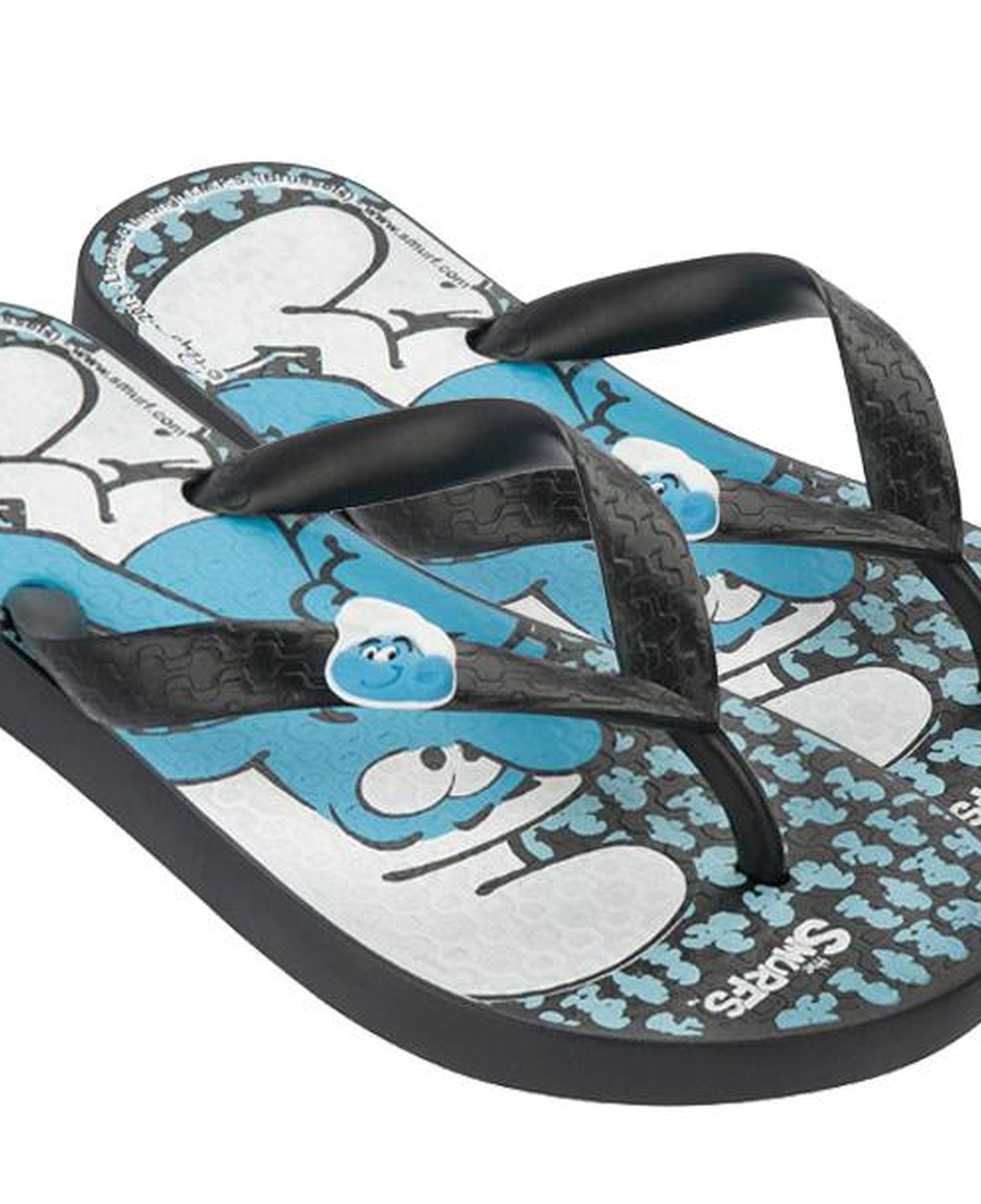 Smurfs Çocuk Parmak Arası Terlik Siyah Mavi 25/34