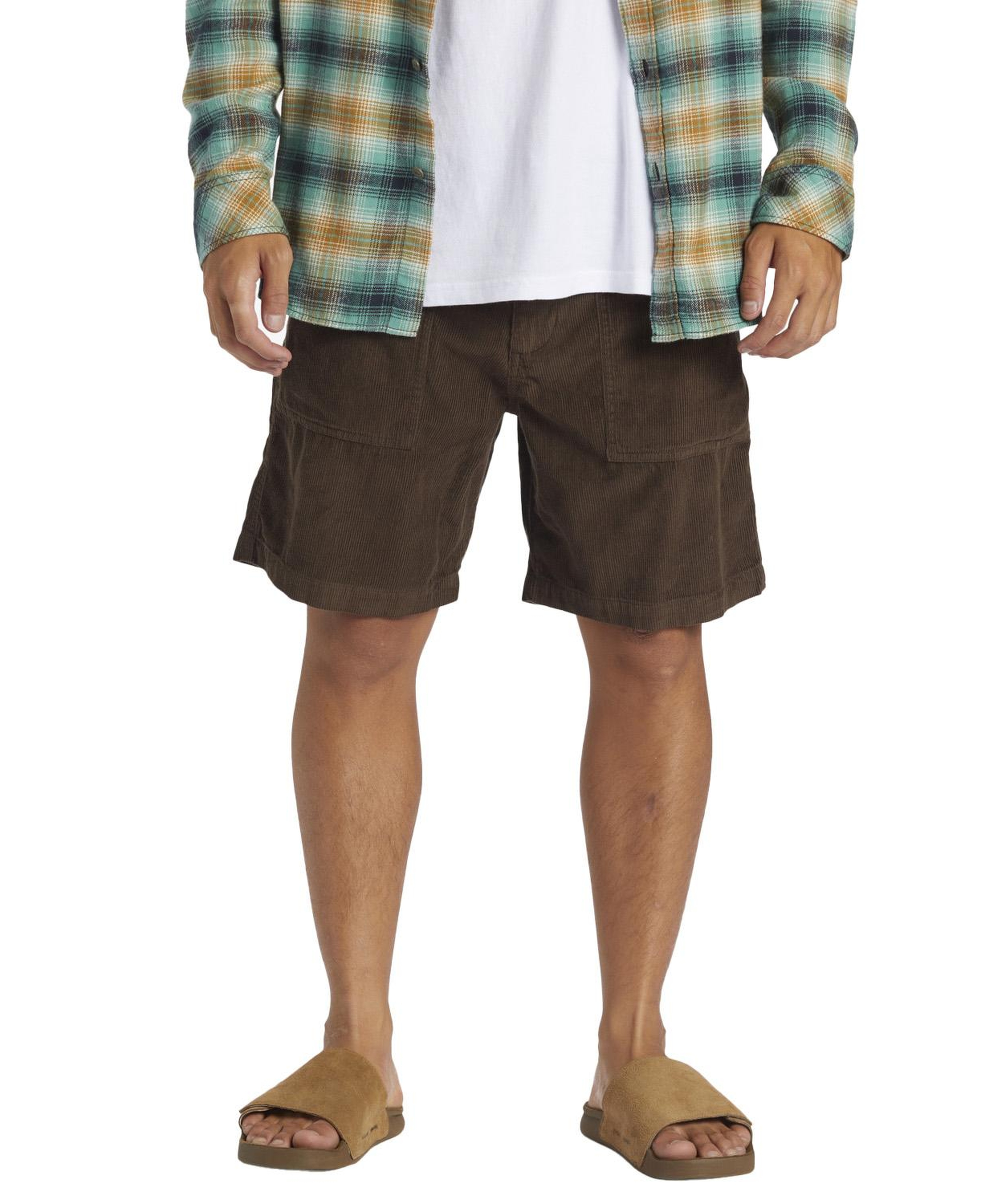 Quiksilver Surf Fatigue Cord Erkek Kahverengi Walkshort