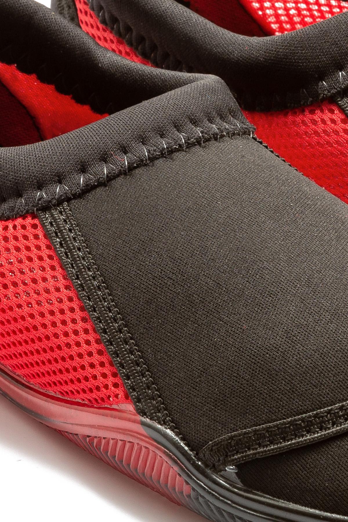 Deniz Kadın,garson Boy Deniz Ayakkabısı Siyah-Kırmızı 36/40