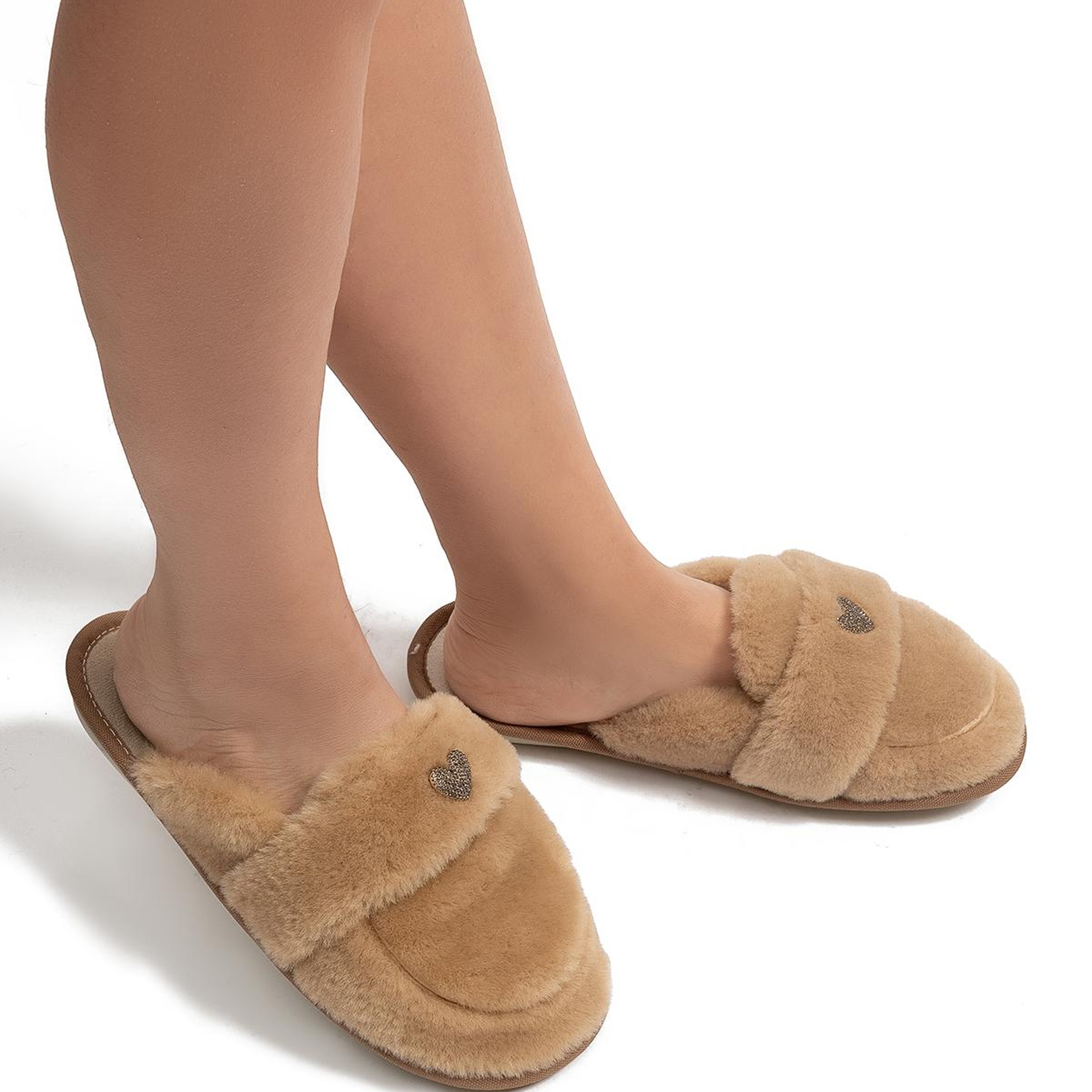 Mammy Peluş Kadın Ev Terliği Bej 37/41