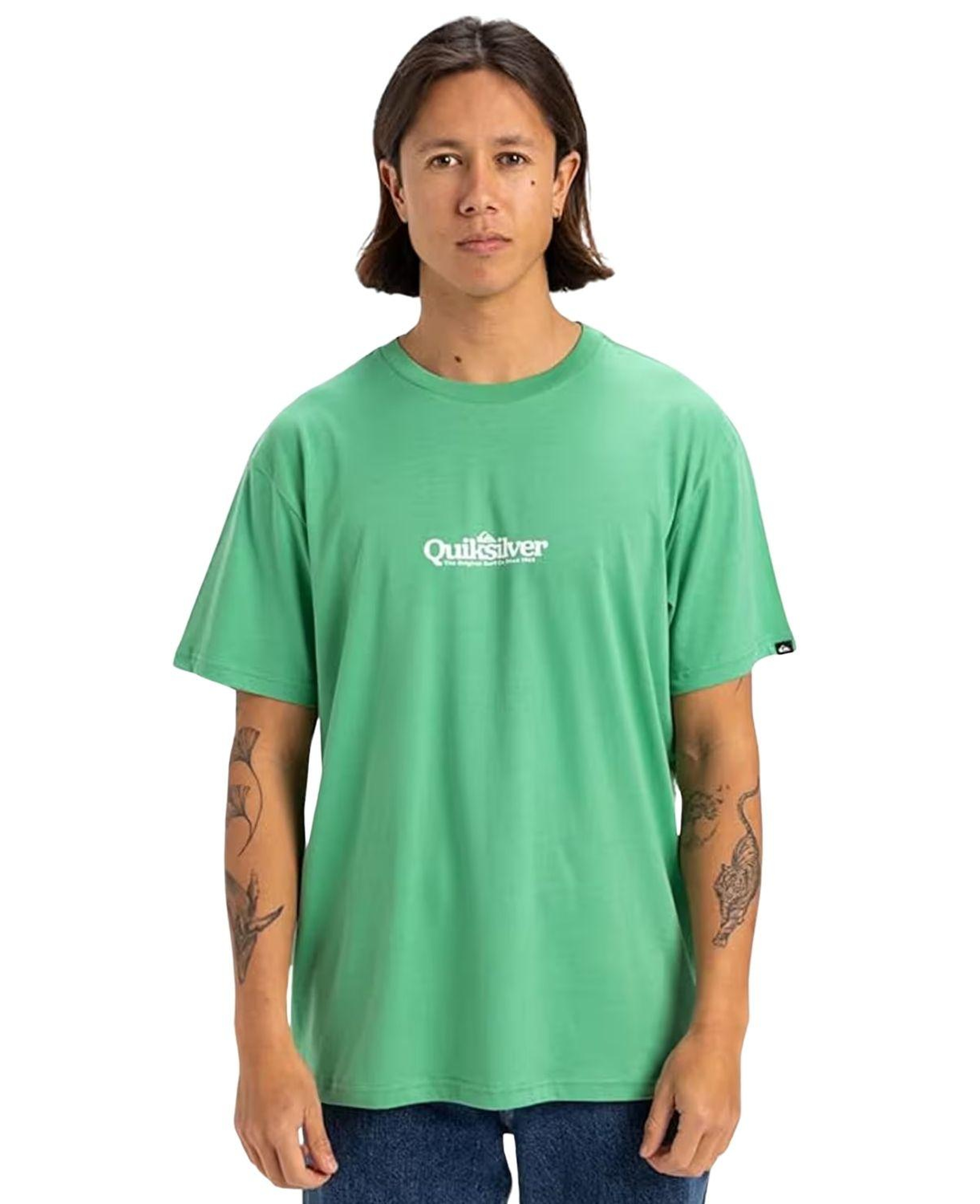 Quiksilver Fineline Erkek Yeşil Tişört