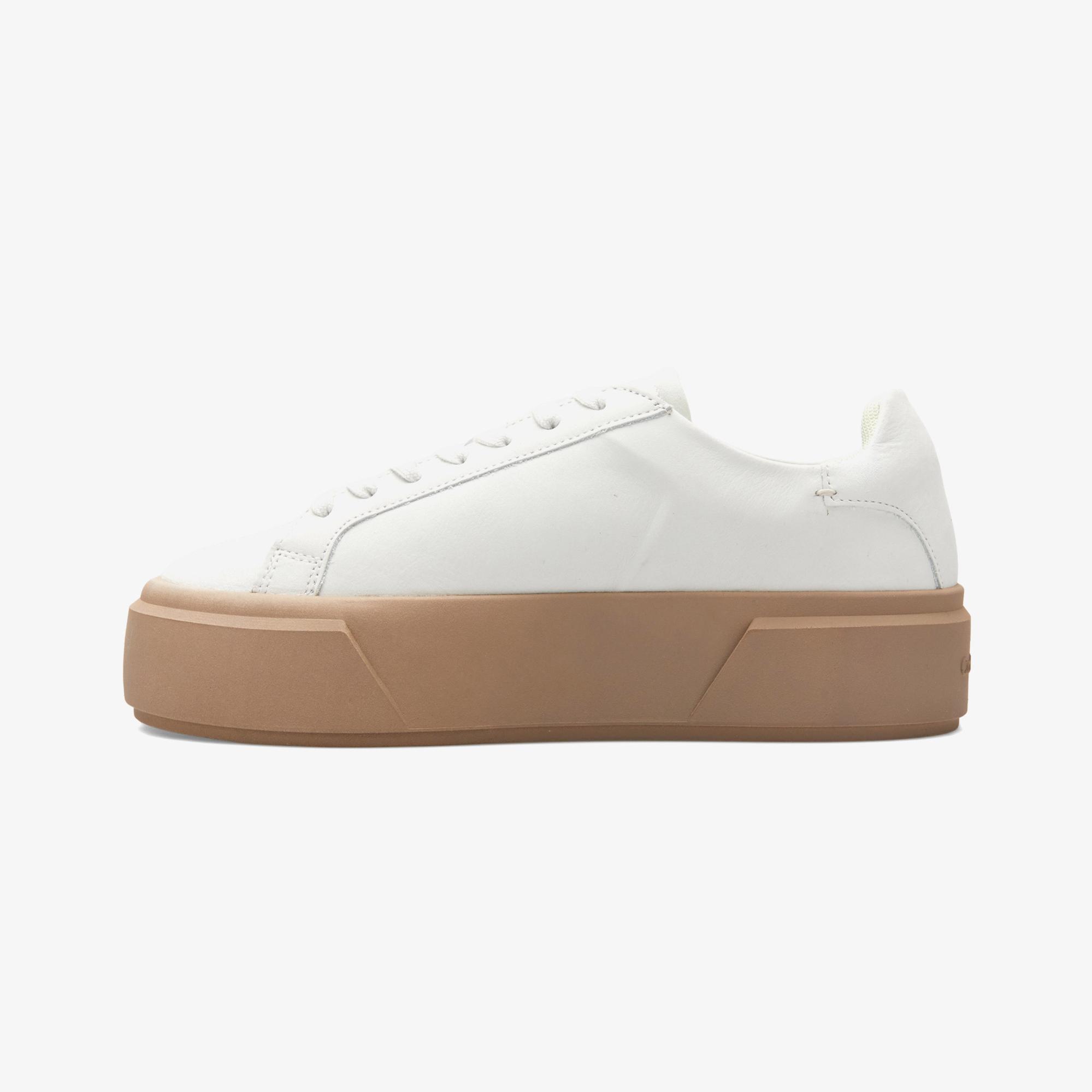 Calvin Klein Flatform Lace Up Kadın Beyaz Sneaker