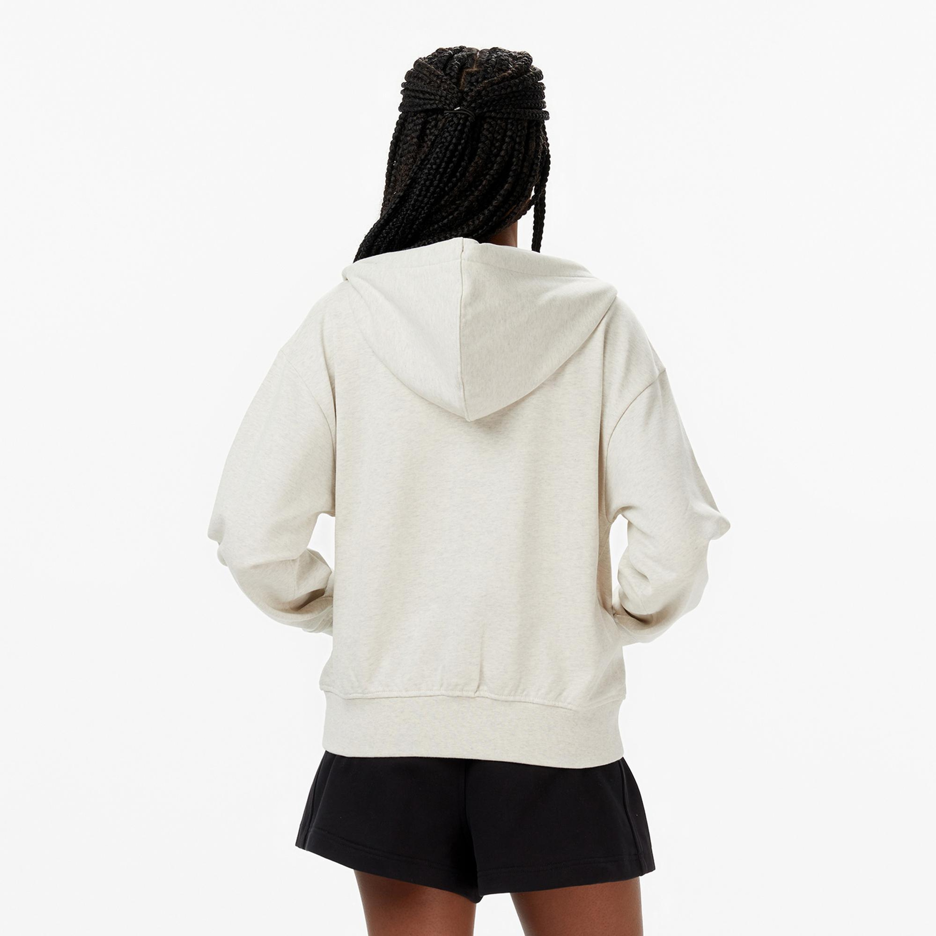 Calvin Klein Monologo French Terry Kadın Krem Rengi Sweatshirt