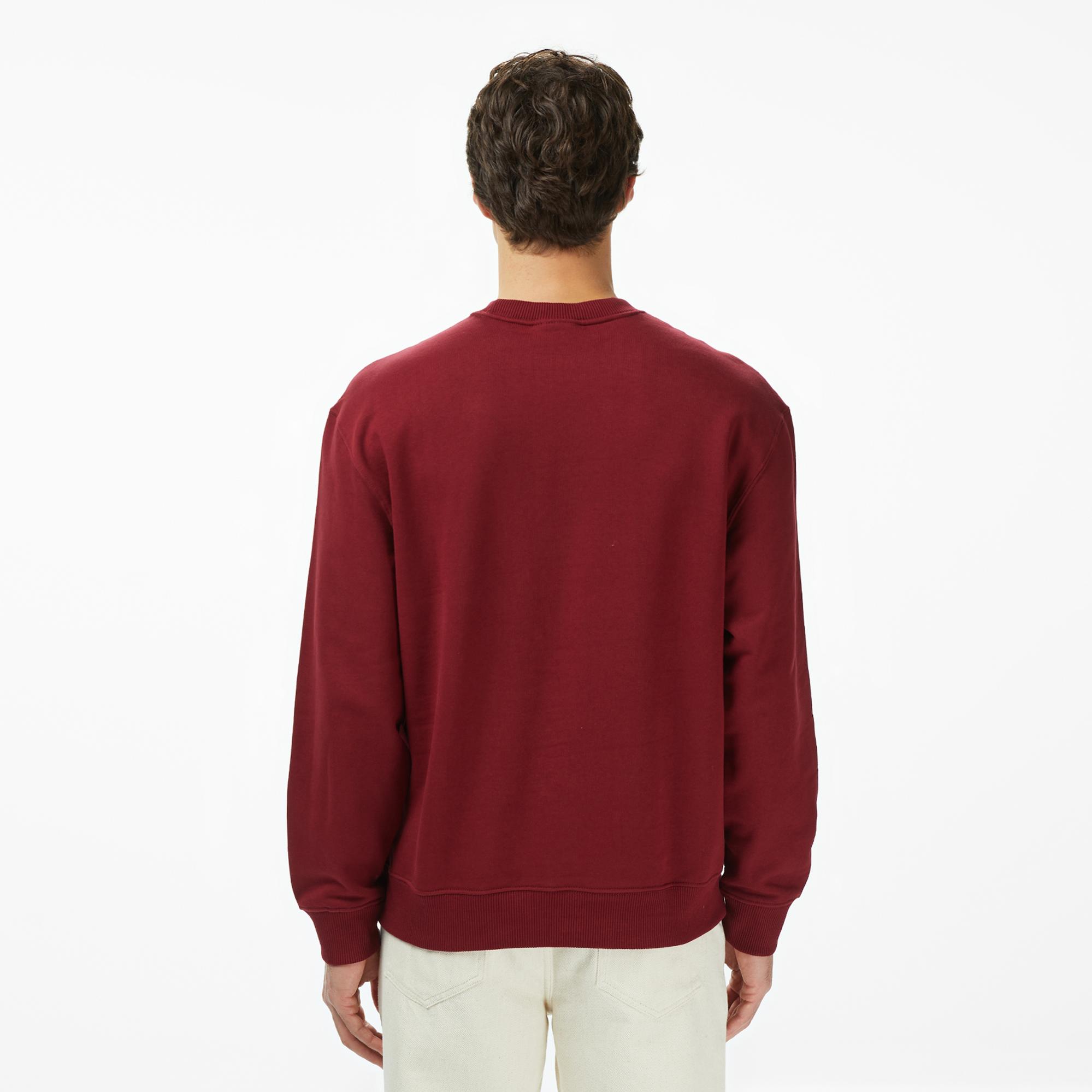 Calvin Klein Terry Monogram Erkek Kırmızı Sweatshirt