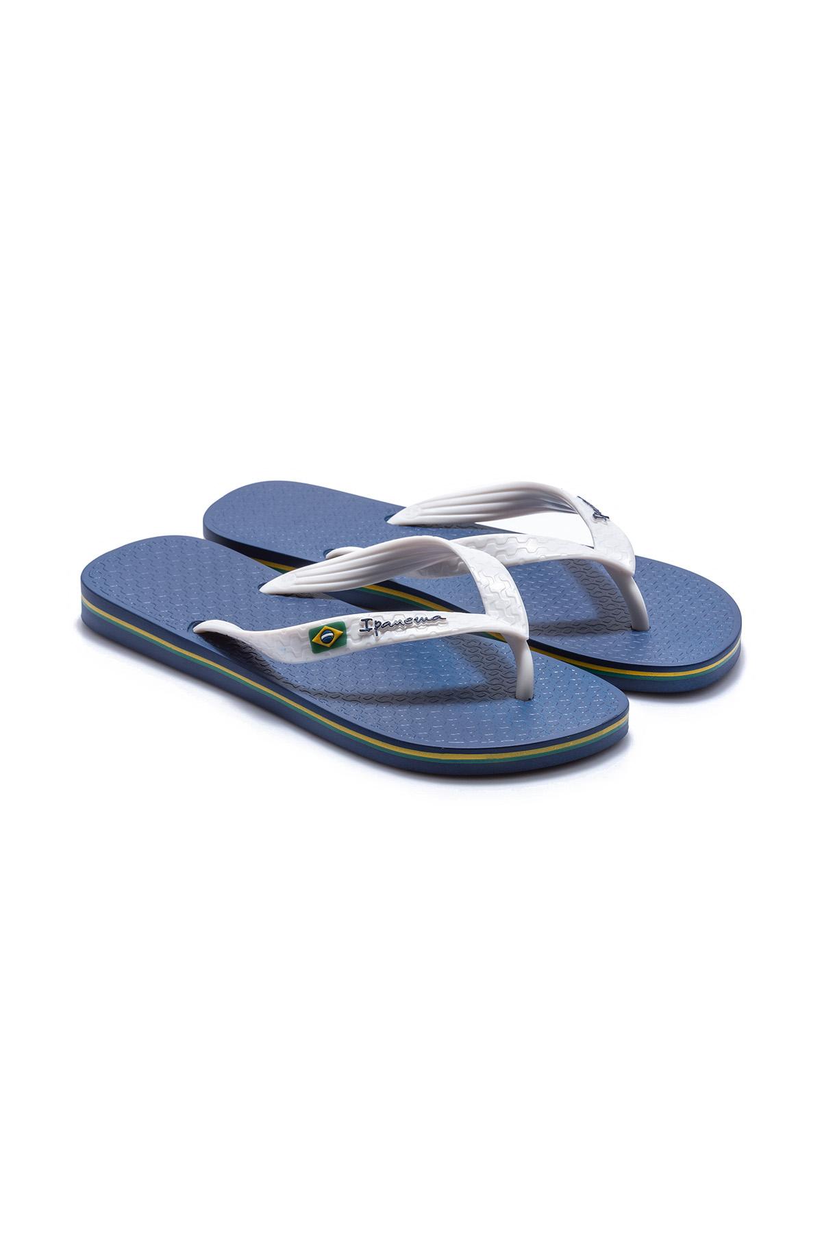 Clas Brazil Kadın Parmak Arası Terlik Beyaz Mavi 35/42