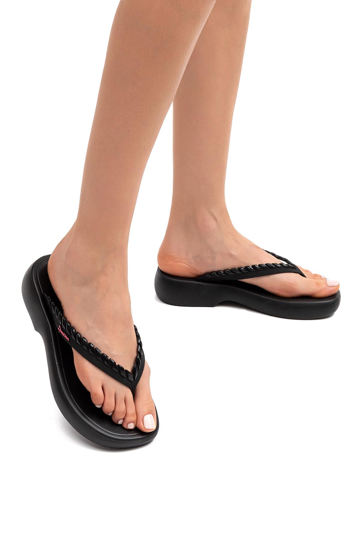 Verano Kadın Parmak Arası Terlik Siyah 35/42