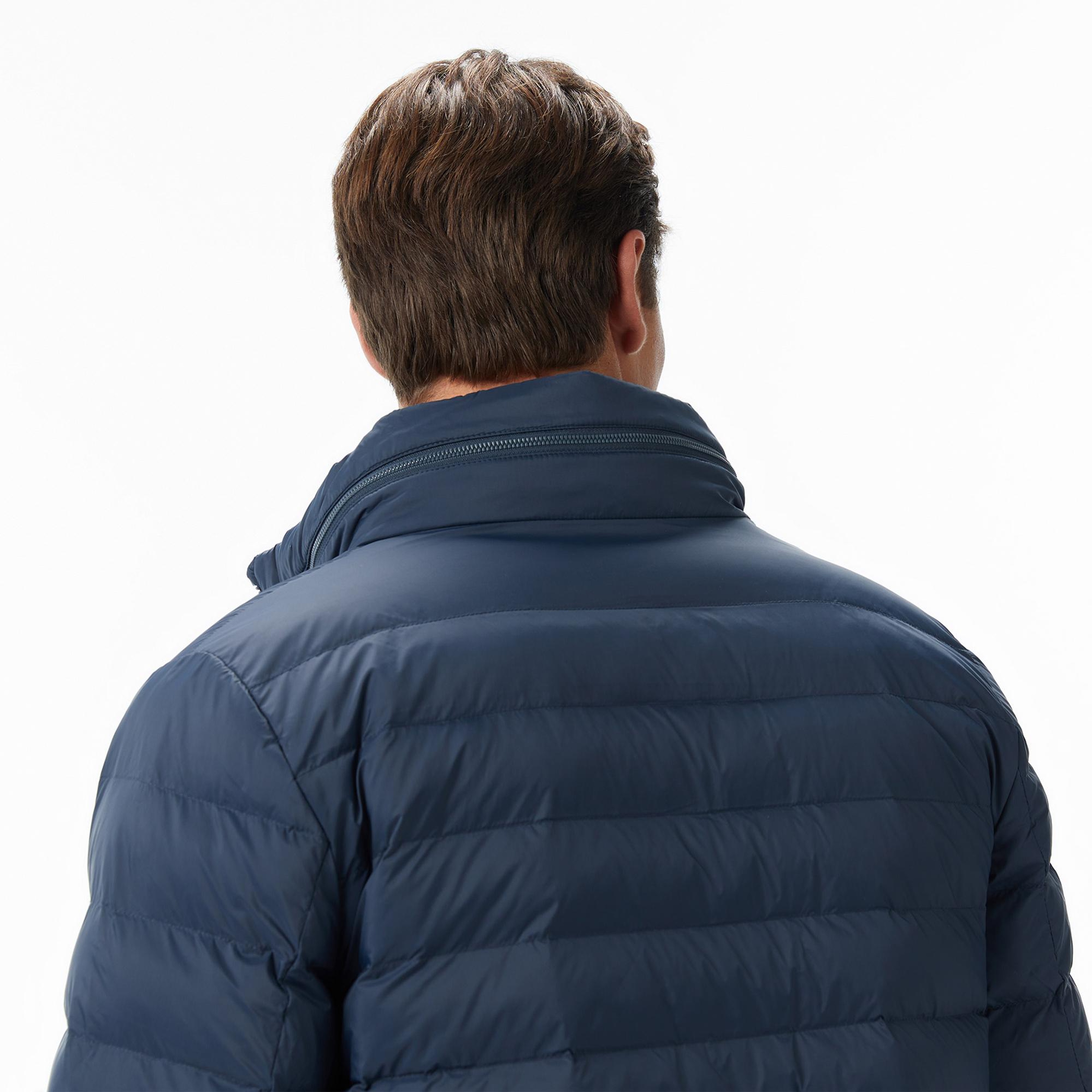 Calvin Klein Nylon Hooded Puffer Erkek Lacivert Mont