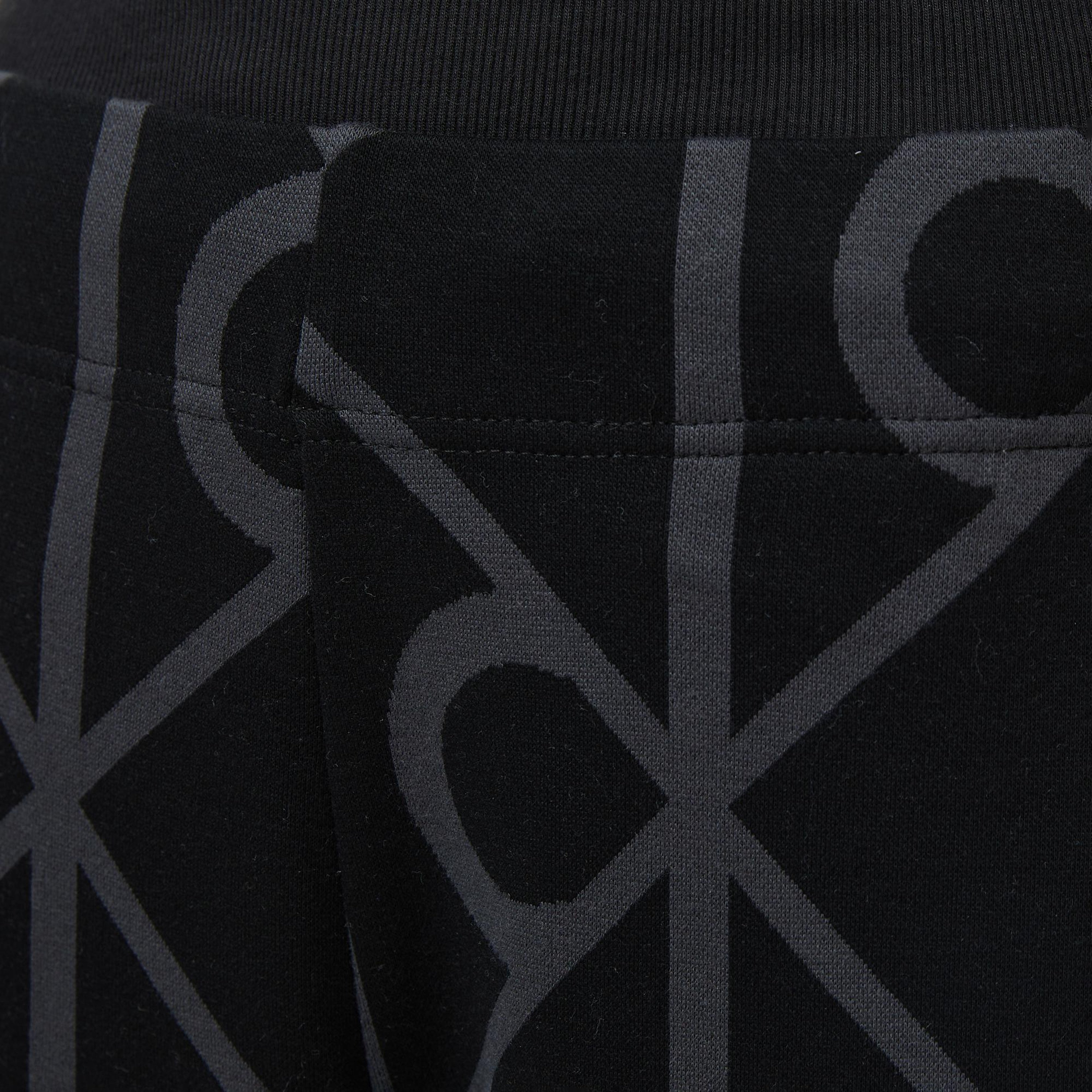 Calvin Klein Emblem Jacquard Kadın Siyah Eşofman Altı