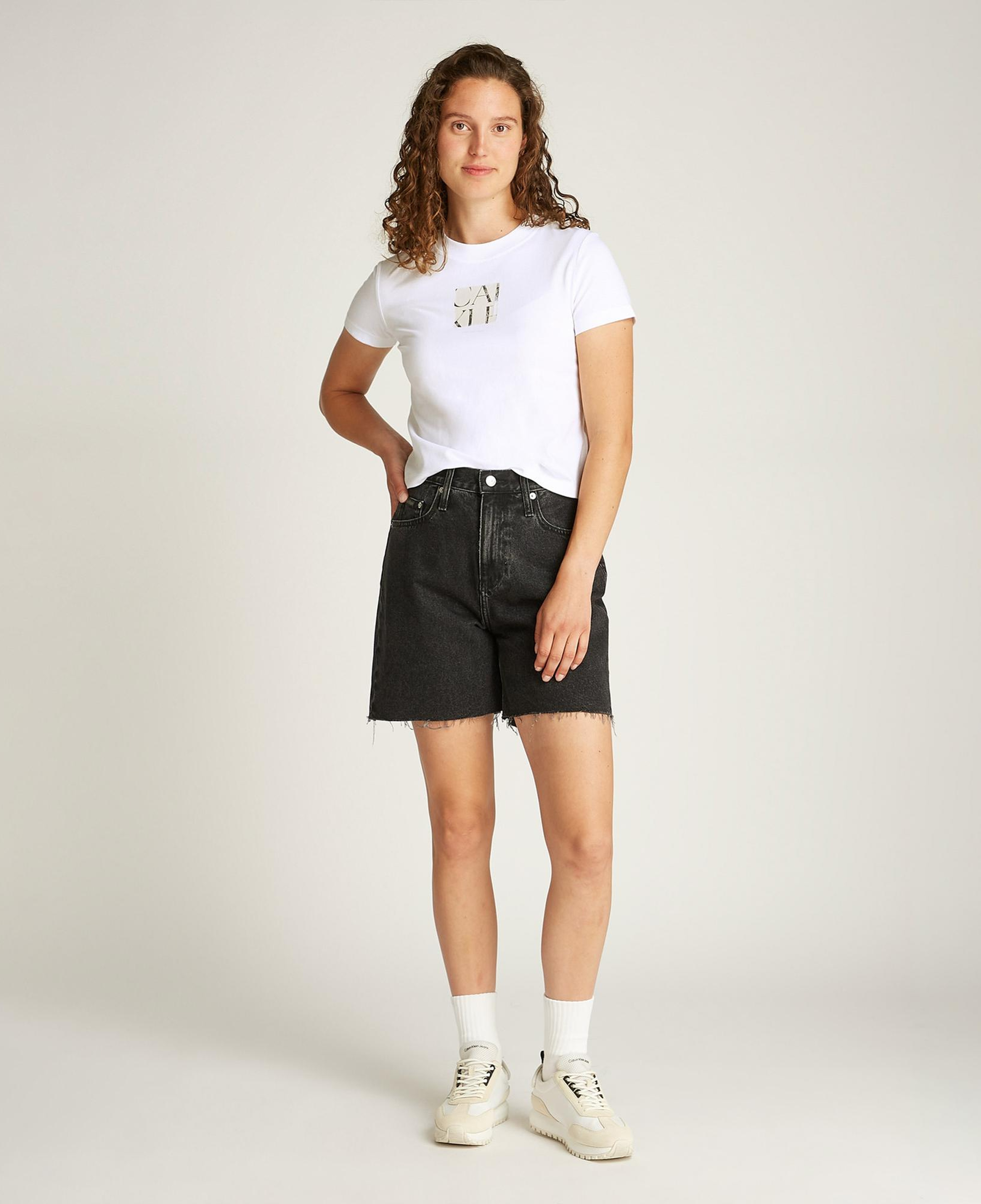 Calvin Klein Front Photo Graphic Baby Kadın Beyaz T-Shirt