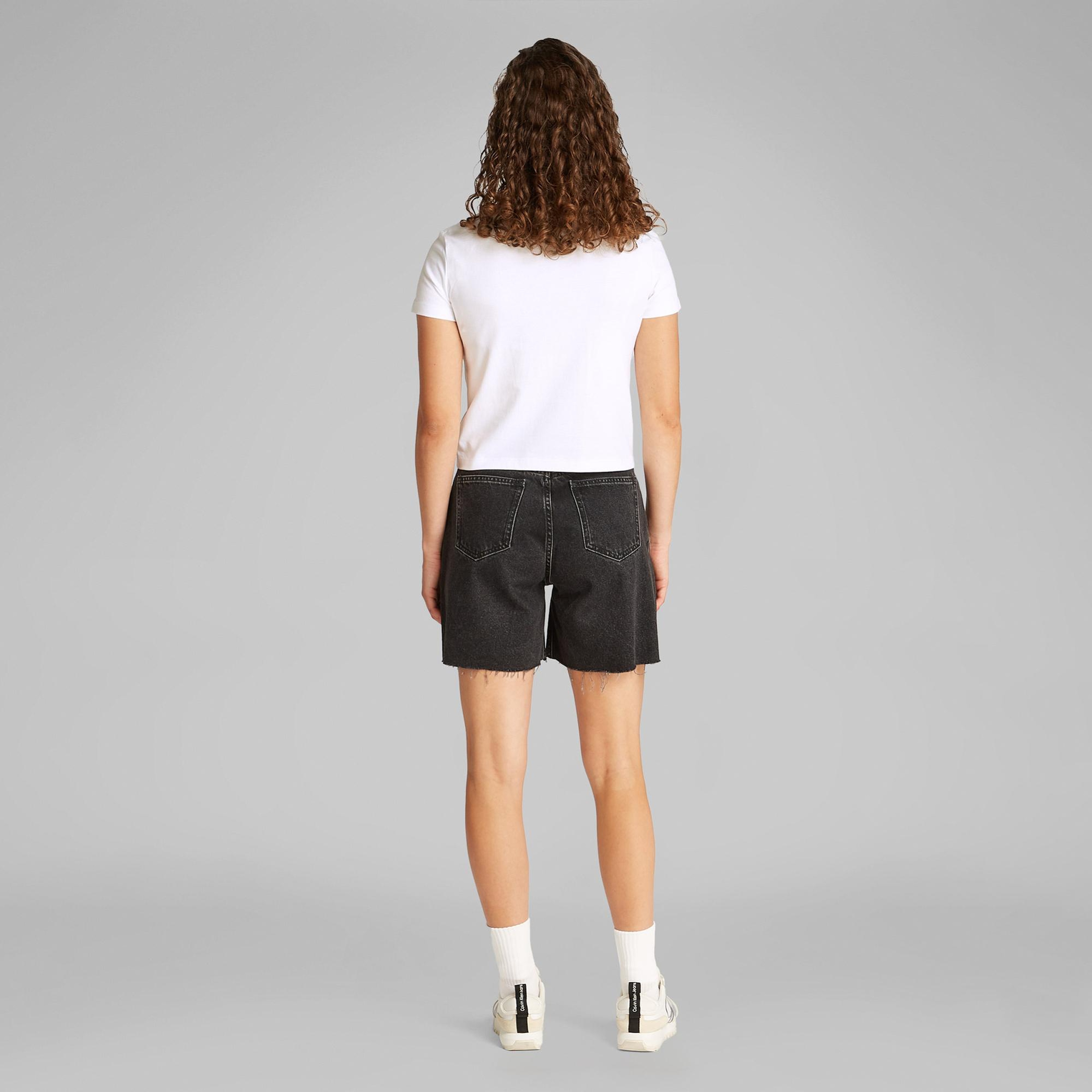 Calvin Klein Front Photo Graphic Baby Kadın Beyaz T-Shirt