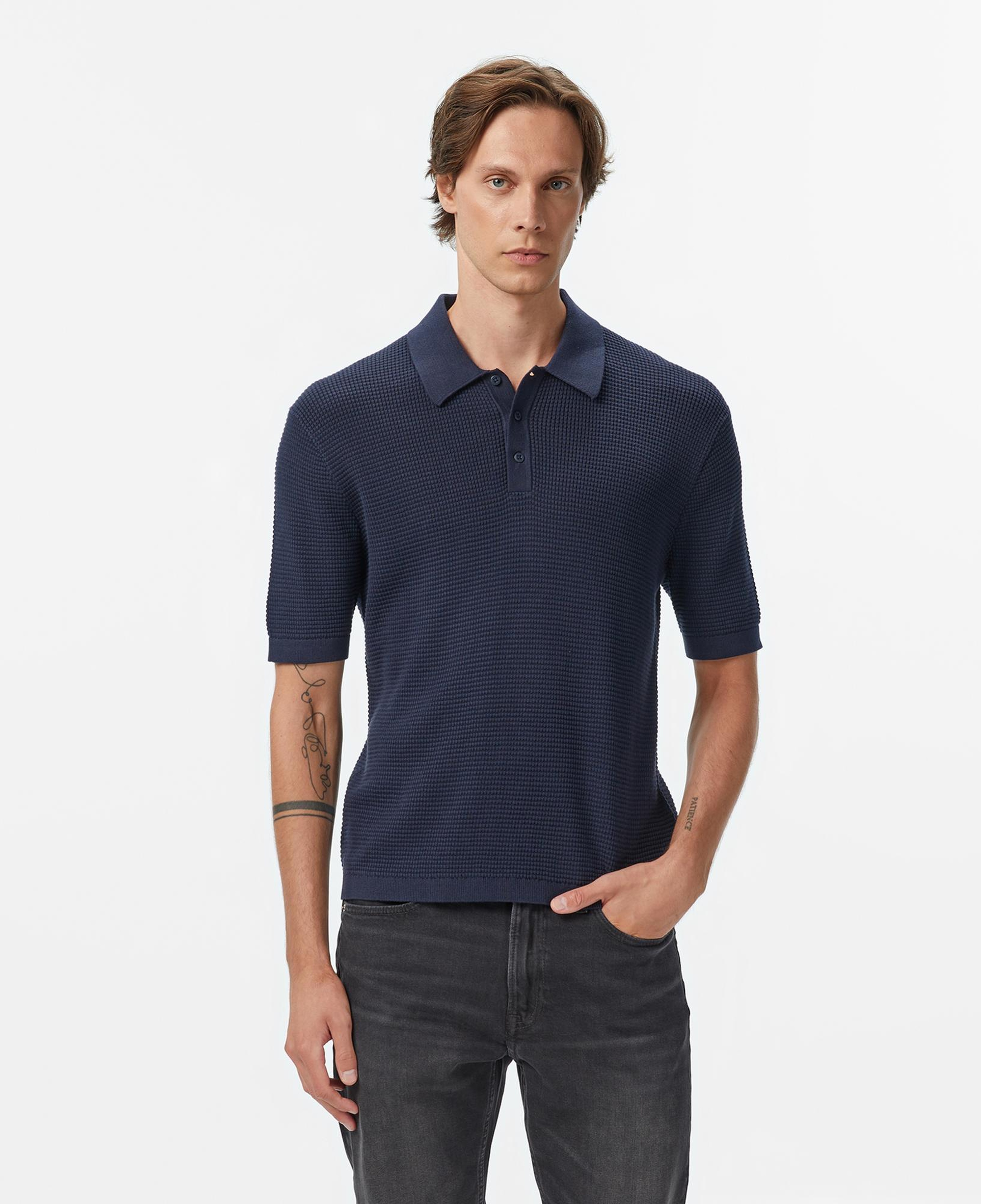 Calvin Klein Cotton Erkek Lacivert Triko