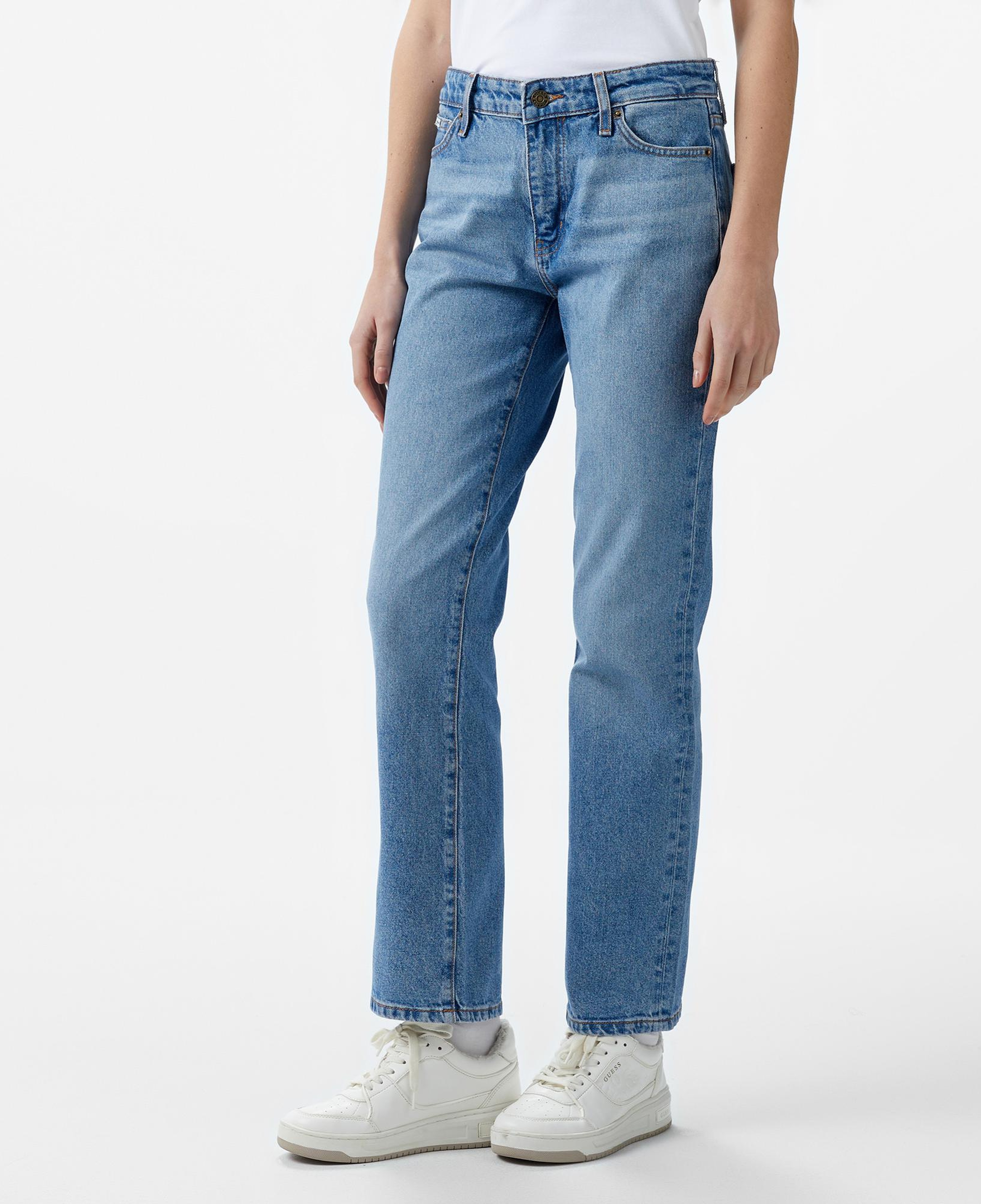 Guess G08 Mid Rise Straight Kadın Mavi Jean