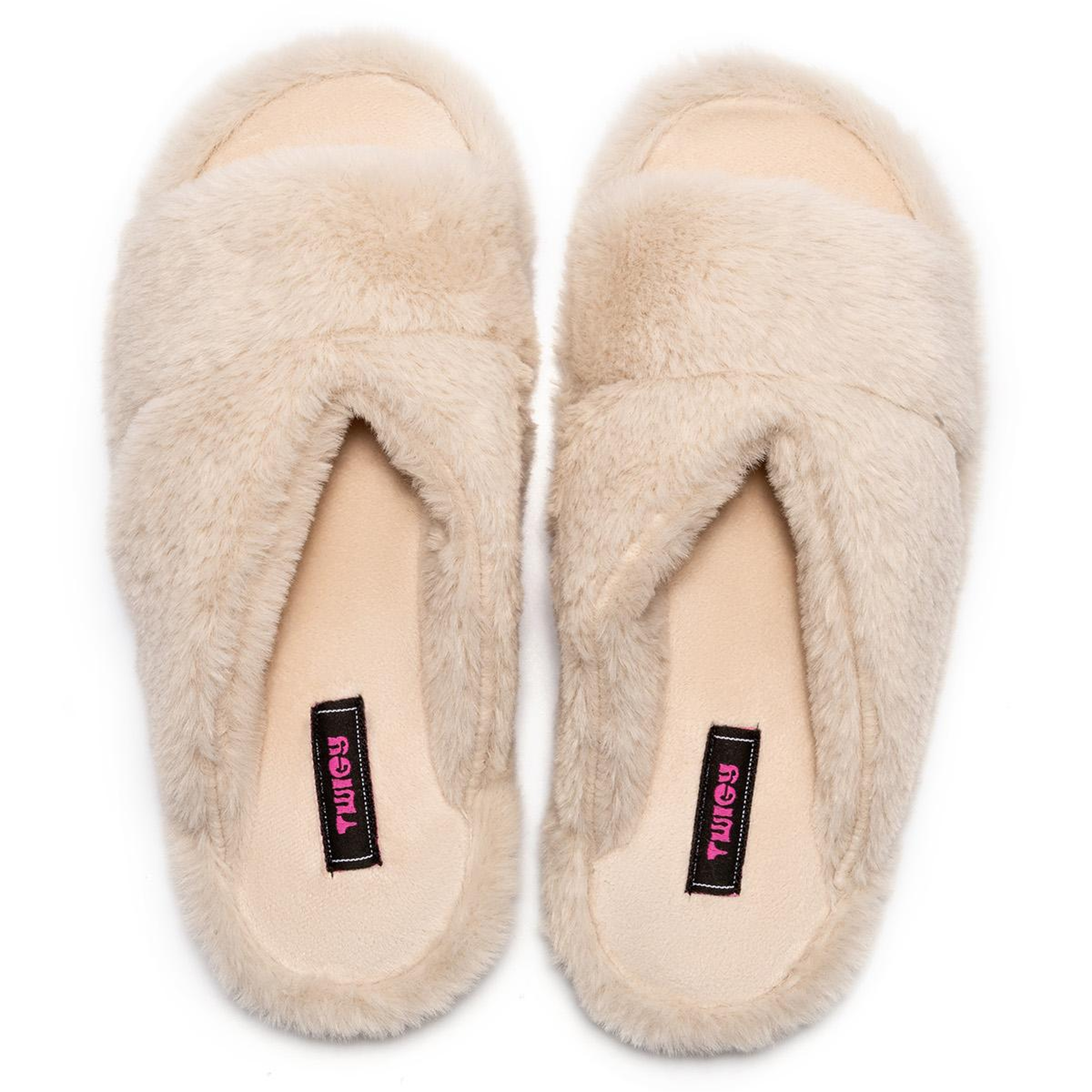 Moli Peluş Kadın Ev Terliği Bej 36/41