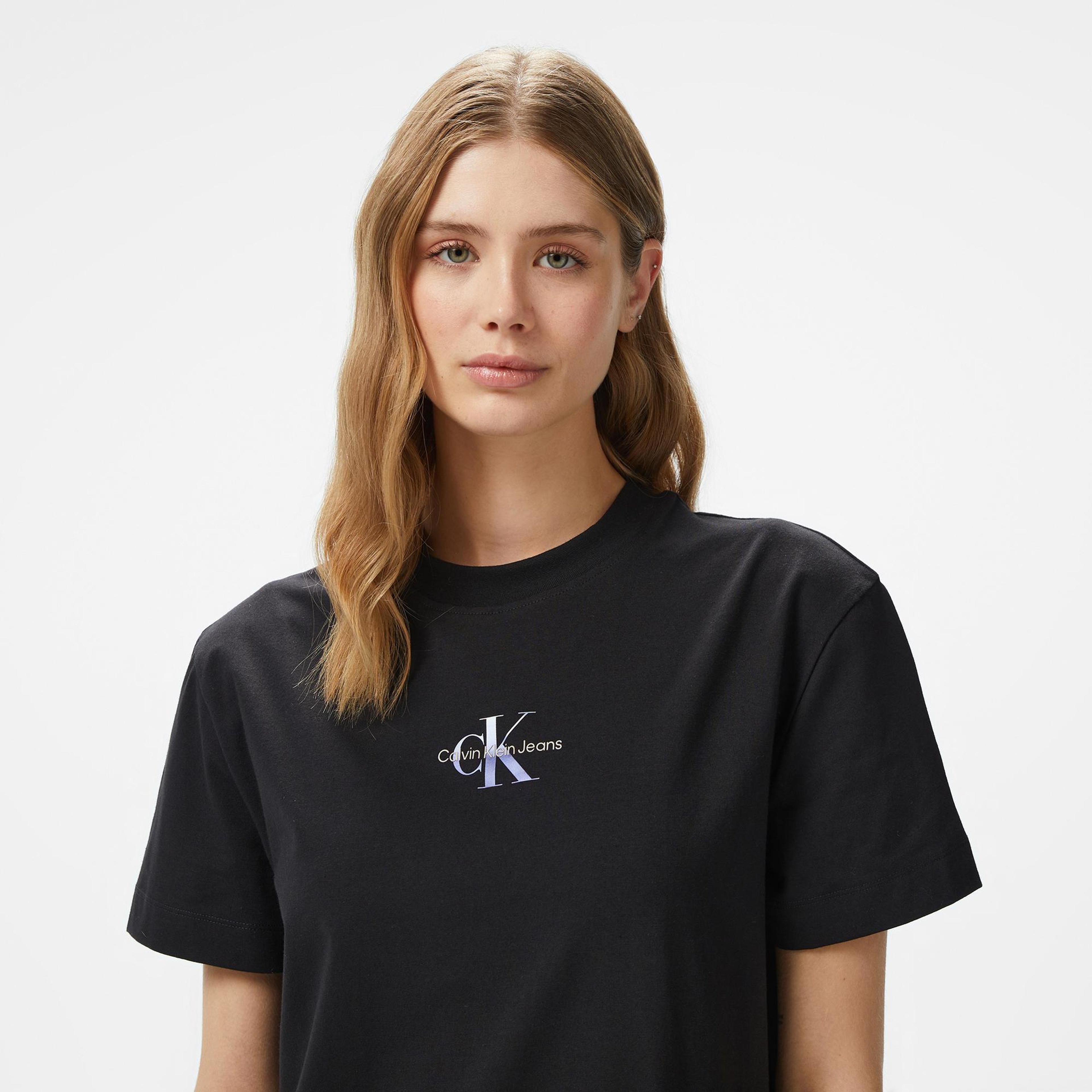 Calvin Klein Gradient Monologo Kadın Siyah Elbise