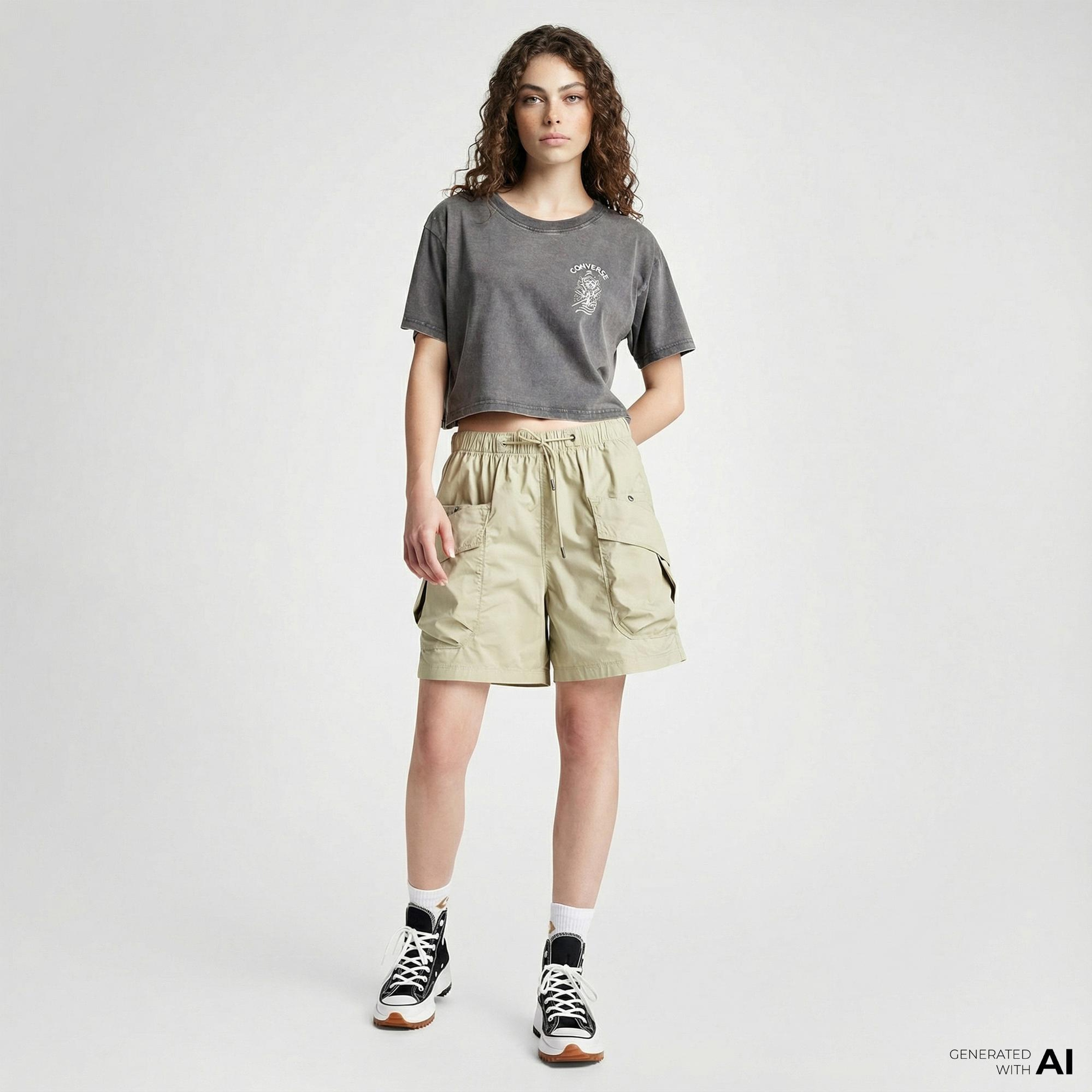 Converse Kadın Siyah T-Shirt