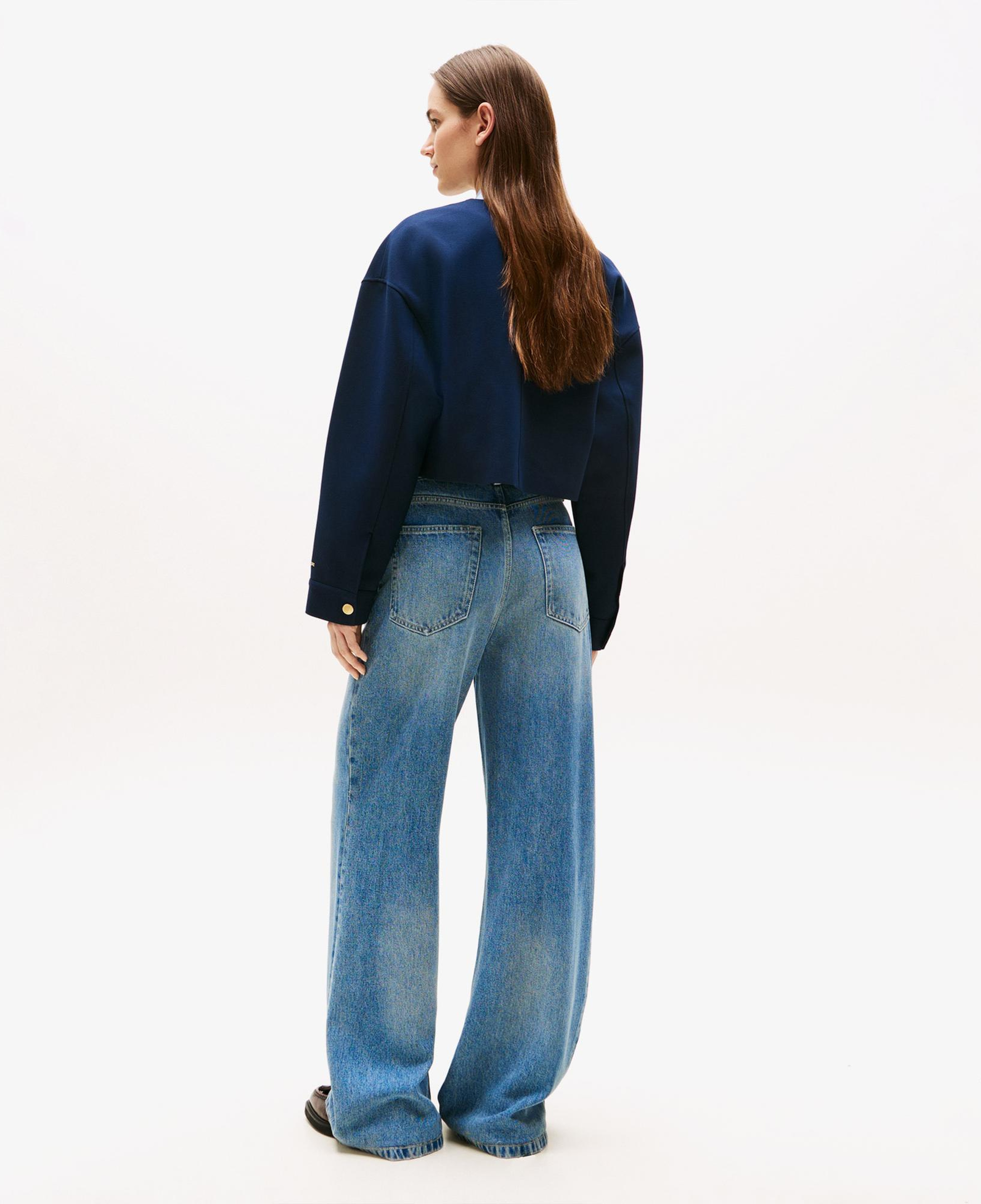 Tommy Hilfiger Punto Crop Lady Kadın Blazer Lacivert Blazer Ceket