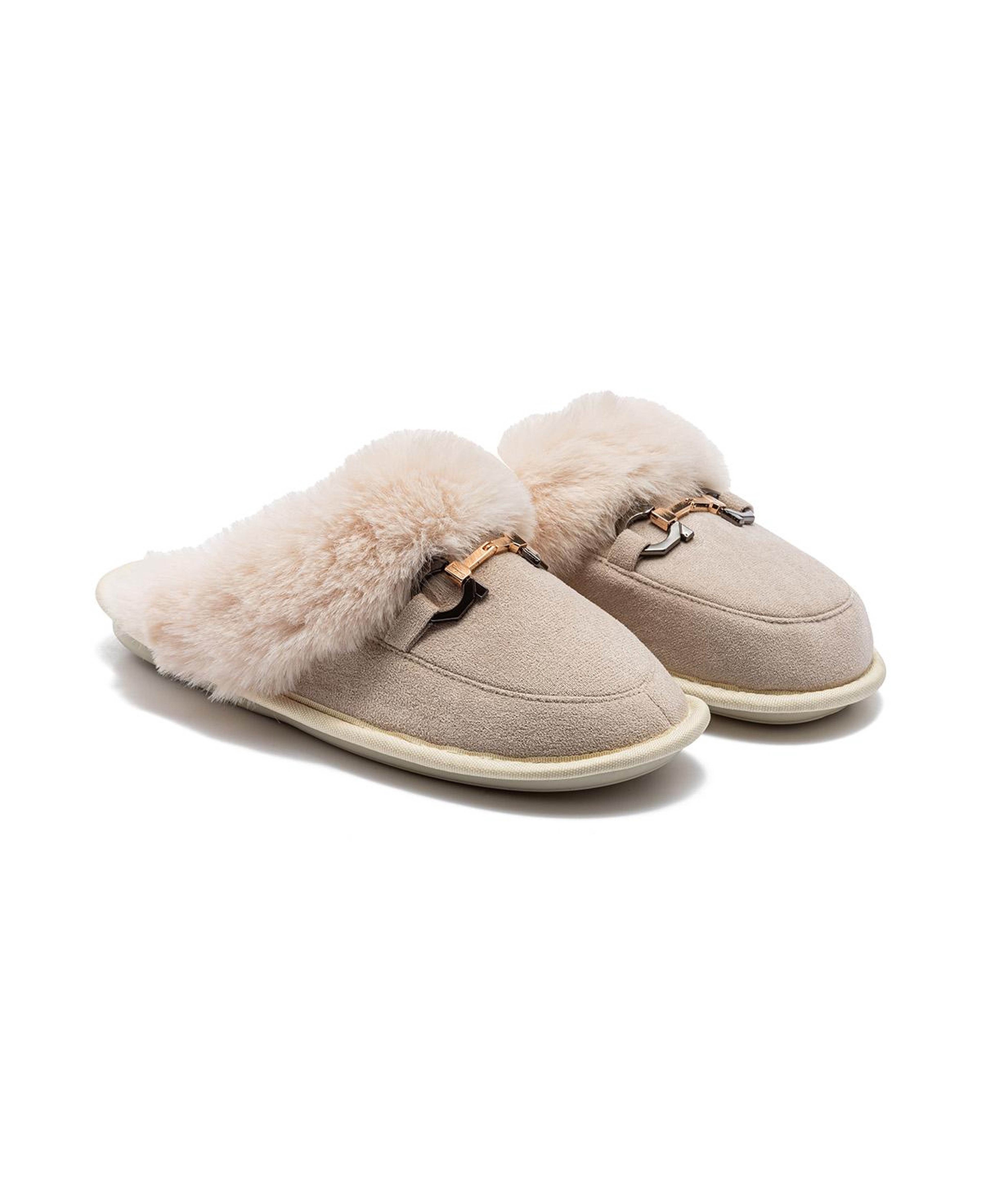 Ania Kadın Tokalı Ev Terliği Bej 37/41