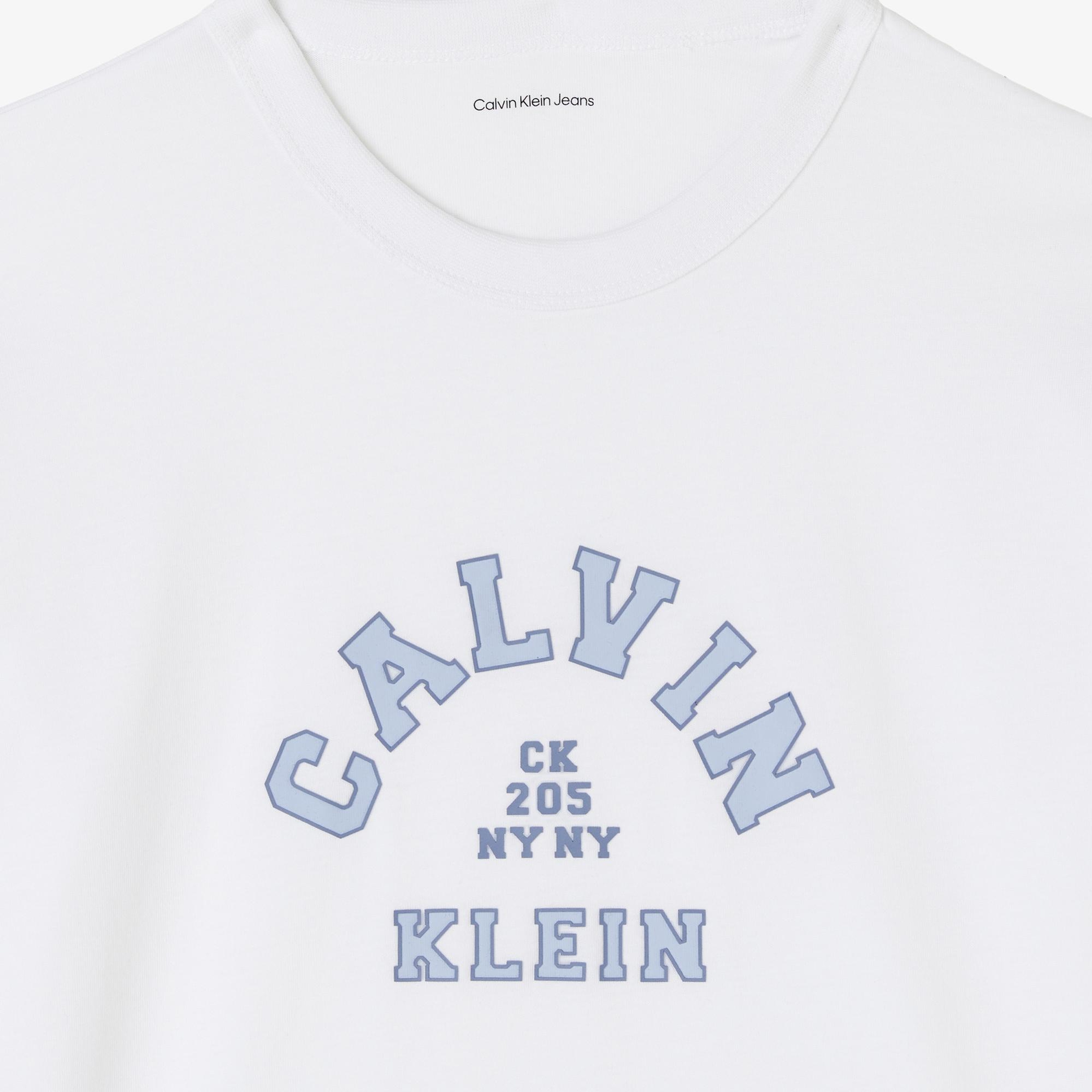 Calvin Klein Varsity Graphic Çocuk Beyaz T-Shirt