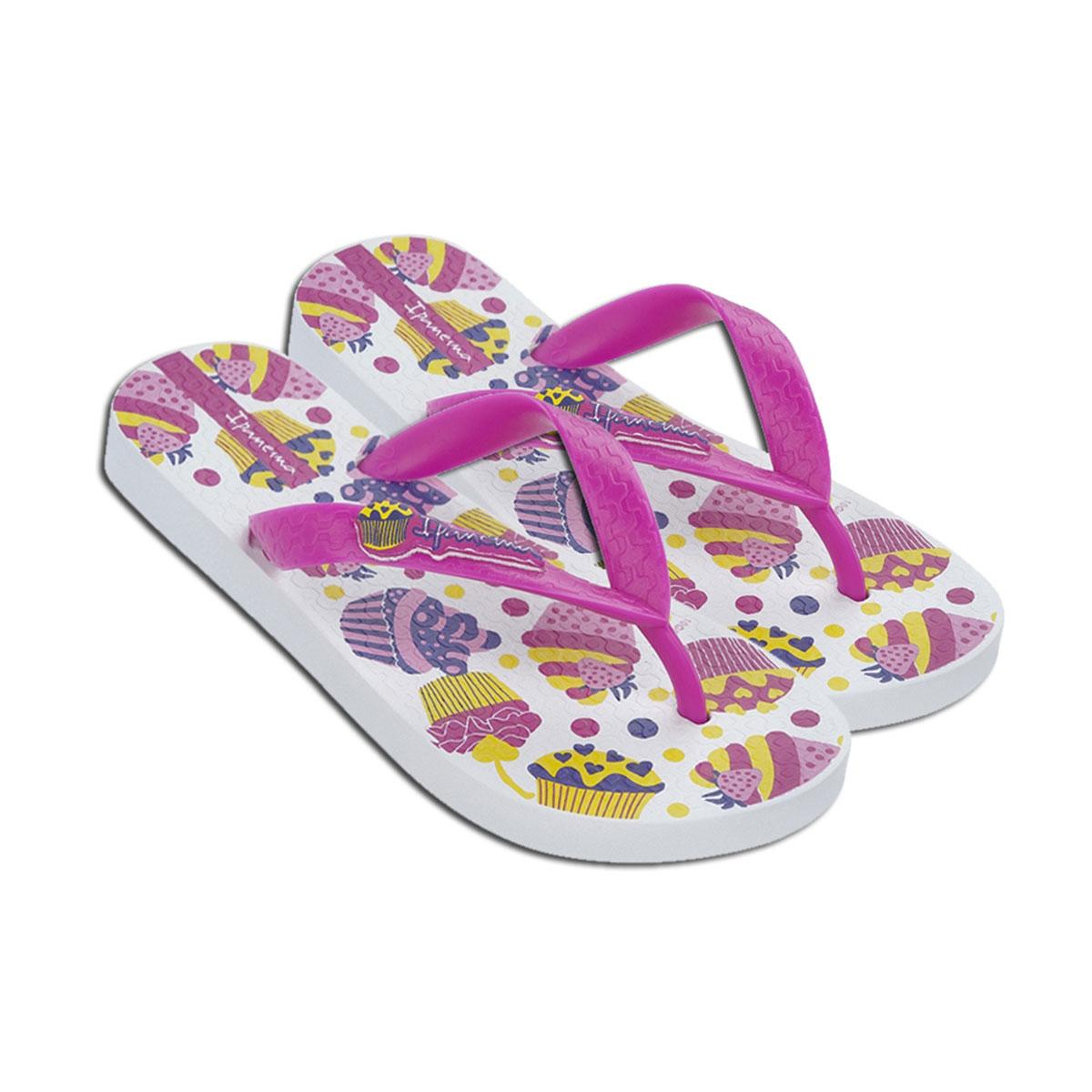 Temas VIII Çocuk Parmak Arası Terlik Pembe Beyaz 25/34