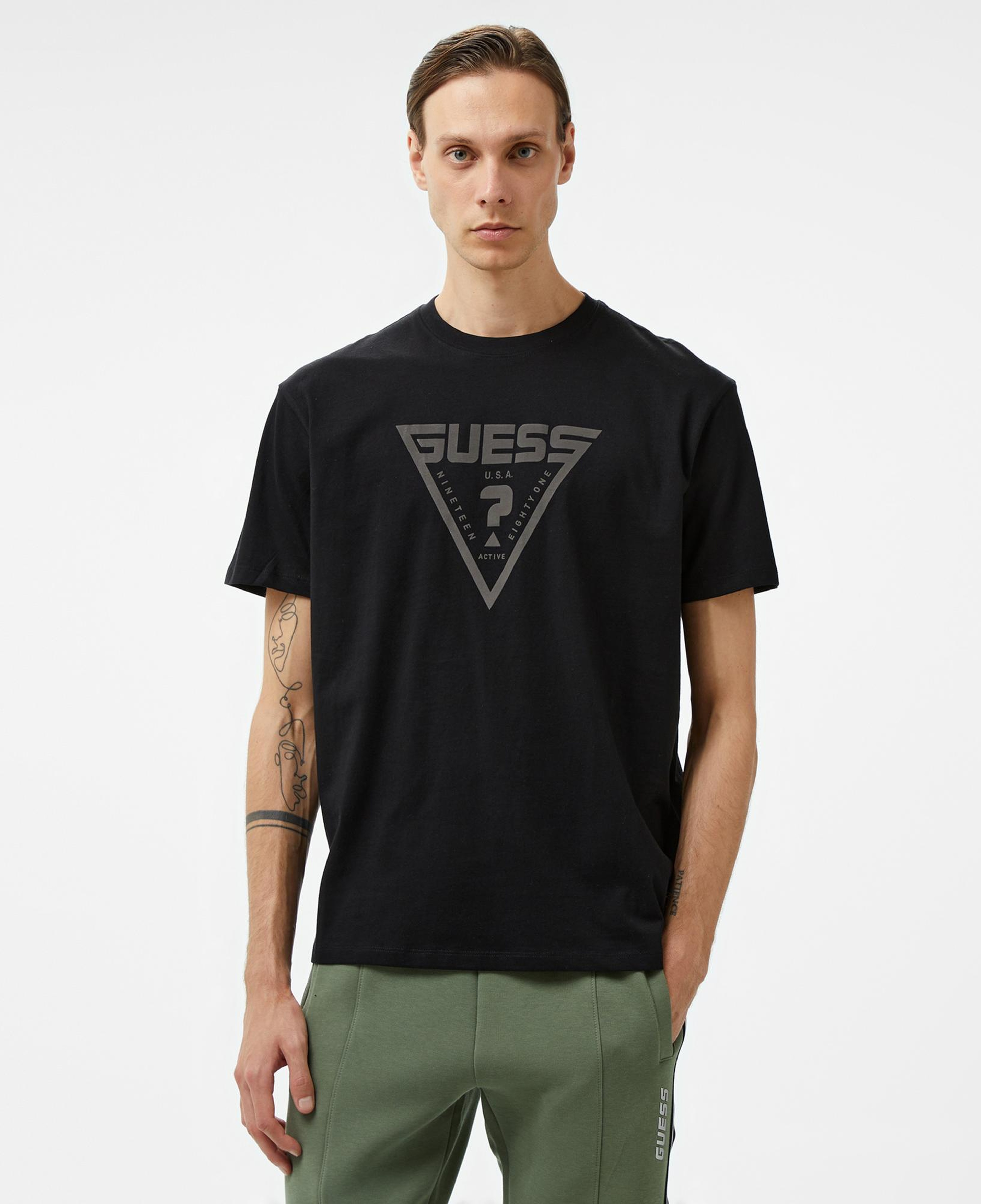 Guess Azha Erkek Siyah T-Shirt
