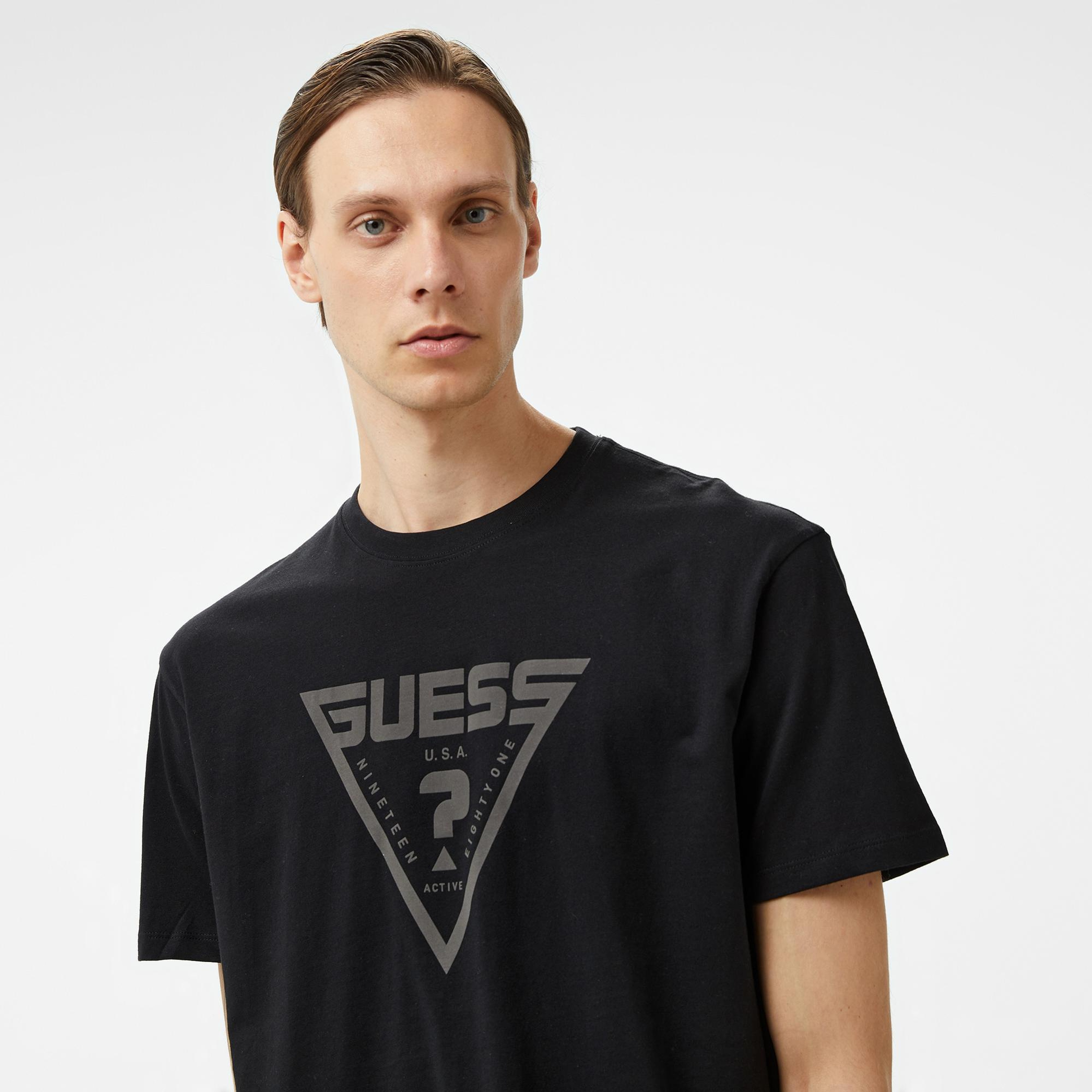 Guess Azha Erkek Siyah T-Shirt