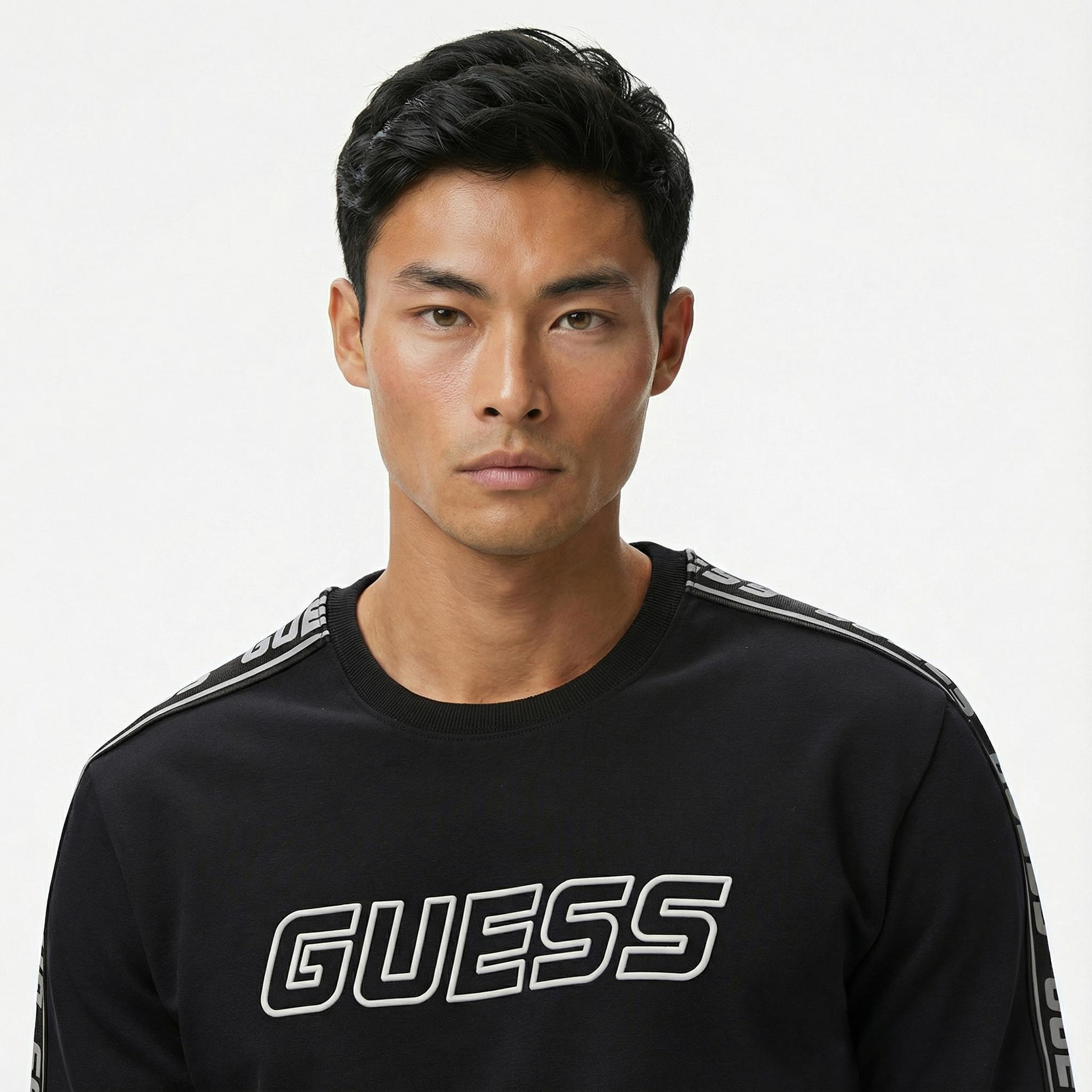 Guess Arlo Erkek Siyah Sweatshirt