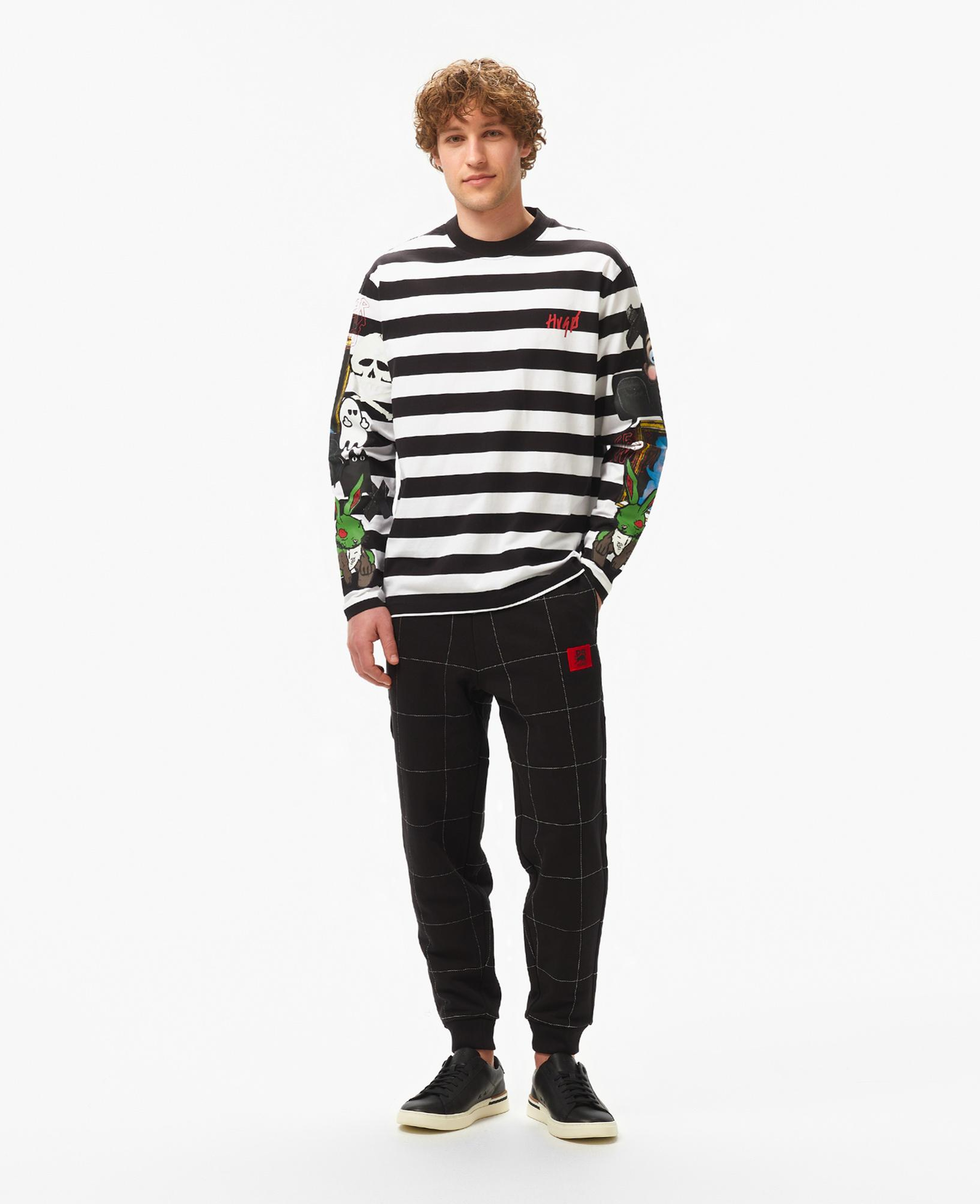 Hugo Dirabbilon stripe Erkek Renkli T-Shirt