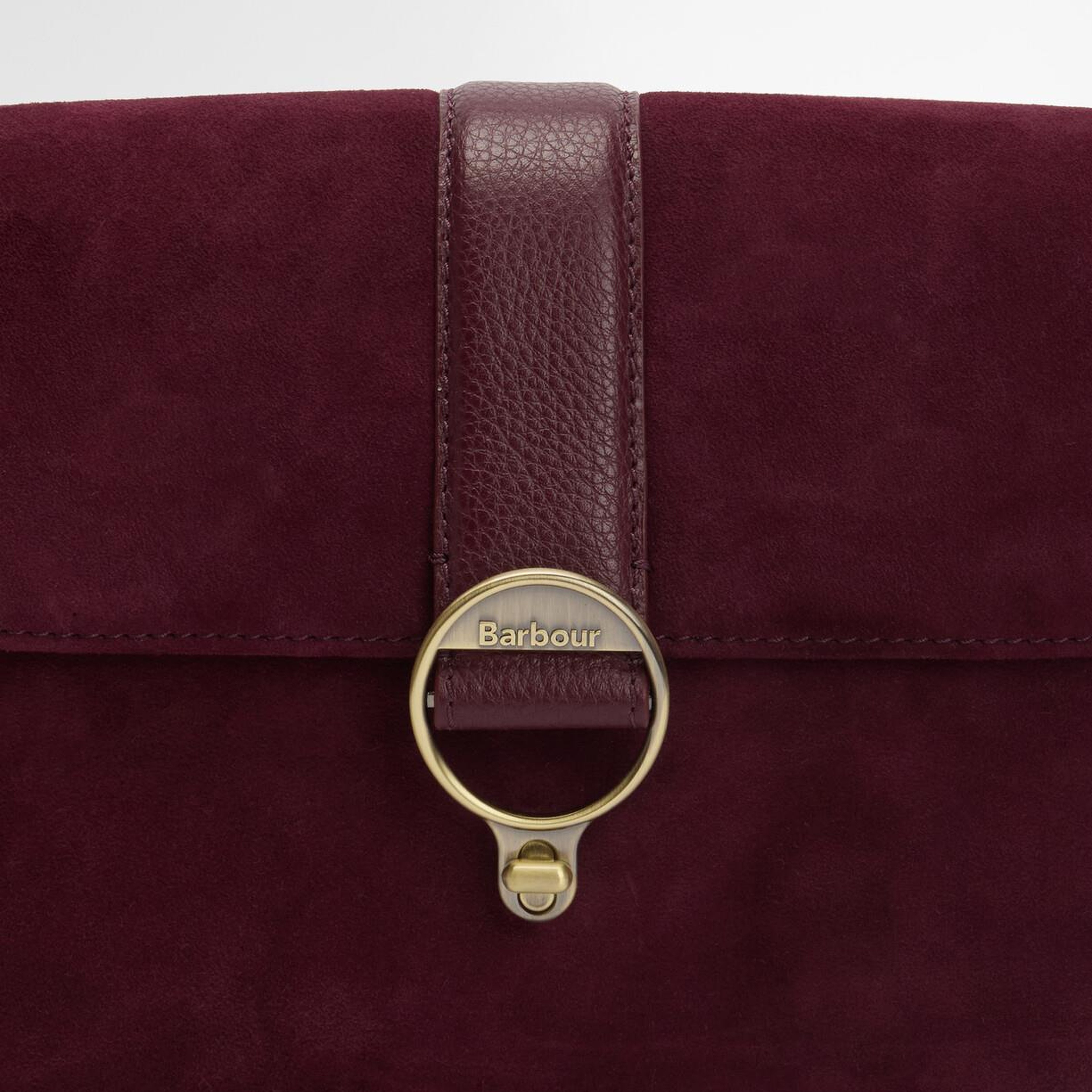 Barbour Rosa Suede & Leather Çapraz Çanta