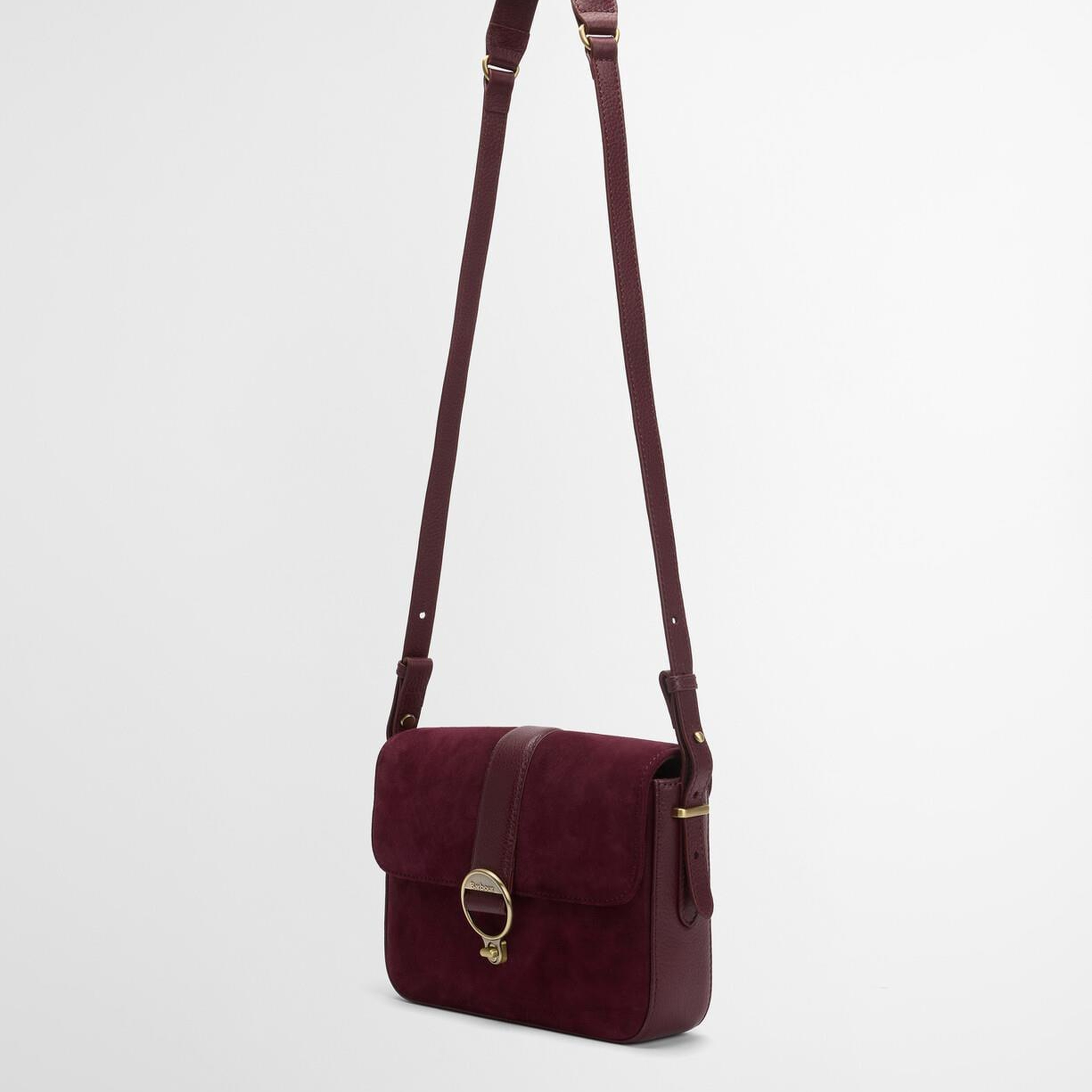 Barbour Rosa Suede & Leather Çapraz Çanta