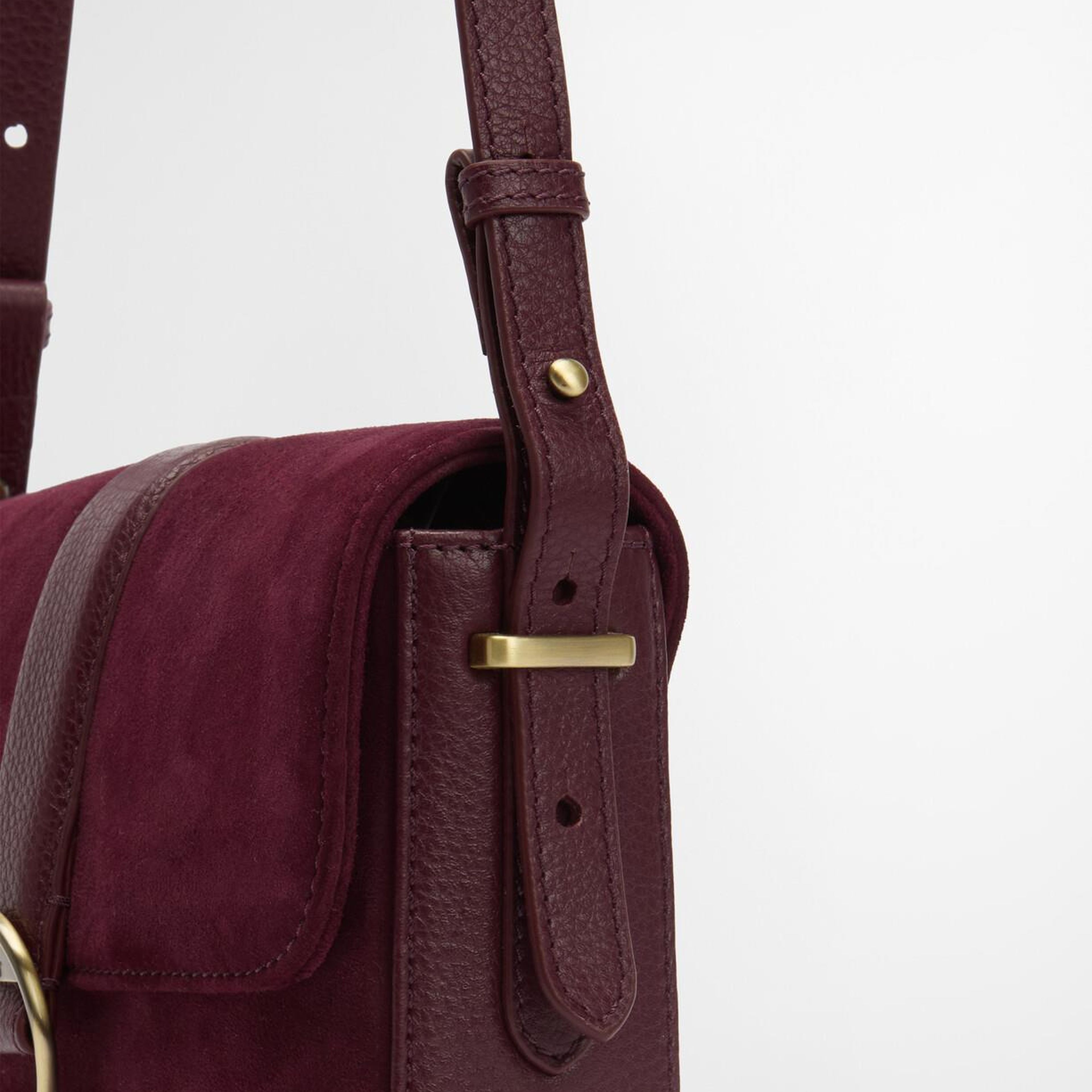 Barbour Rosa Suede & Leather Çapraz Çanta