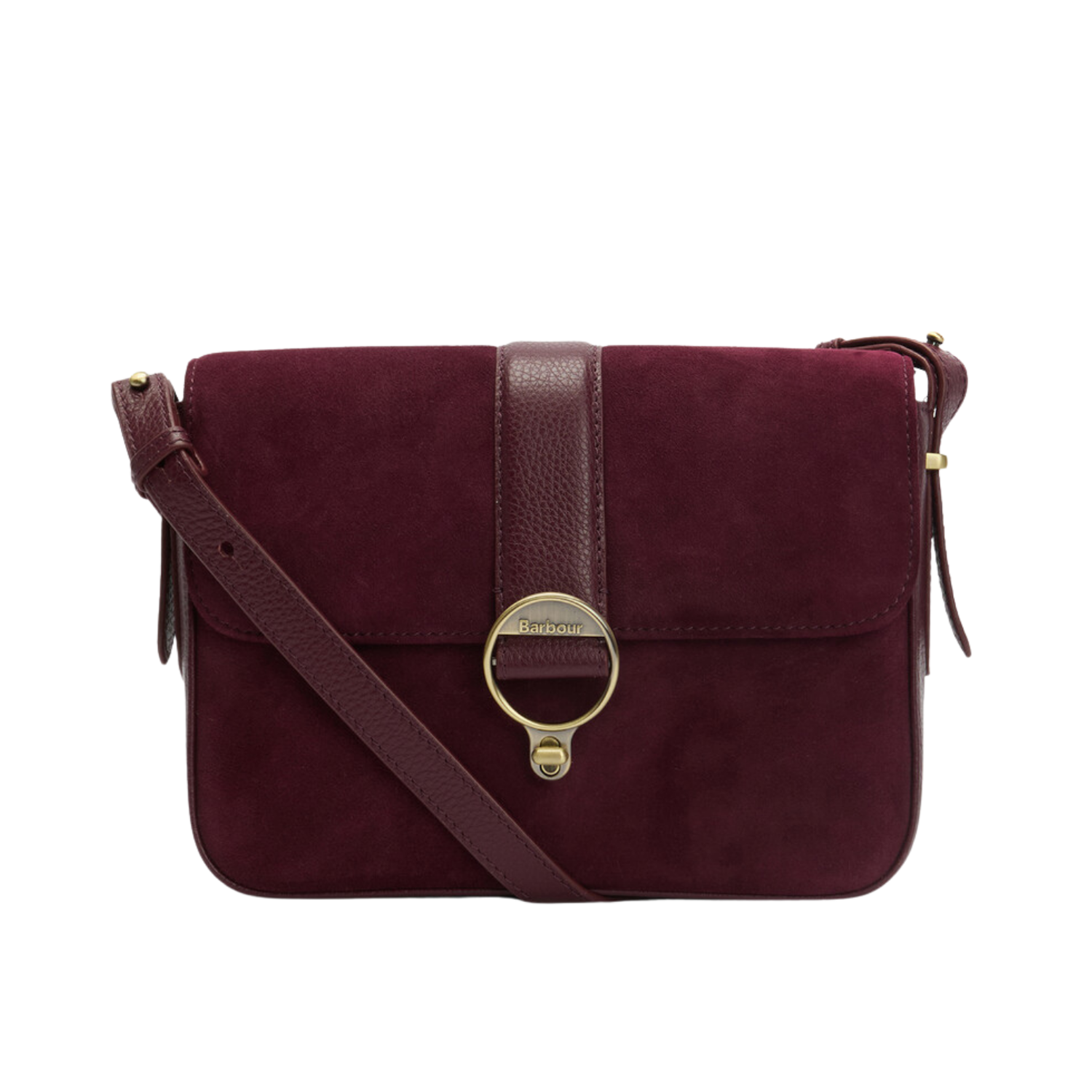 Barbour Rosa Suede & Leather Çapraz Çanta