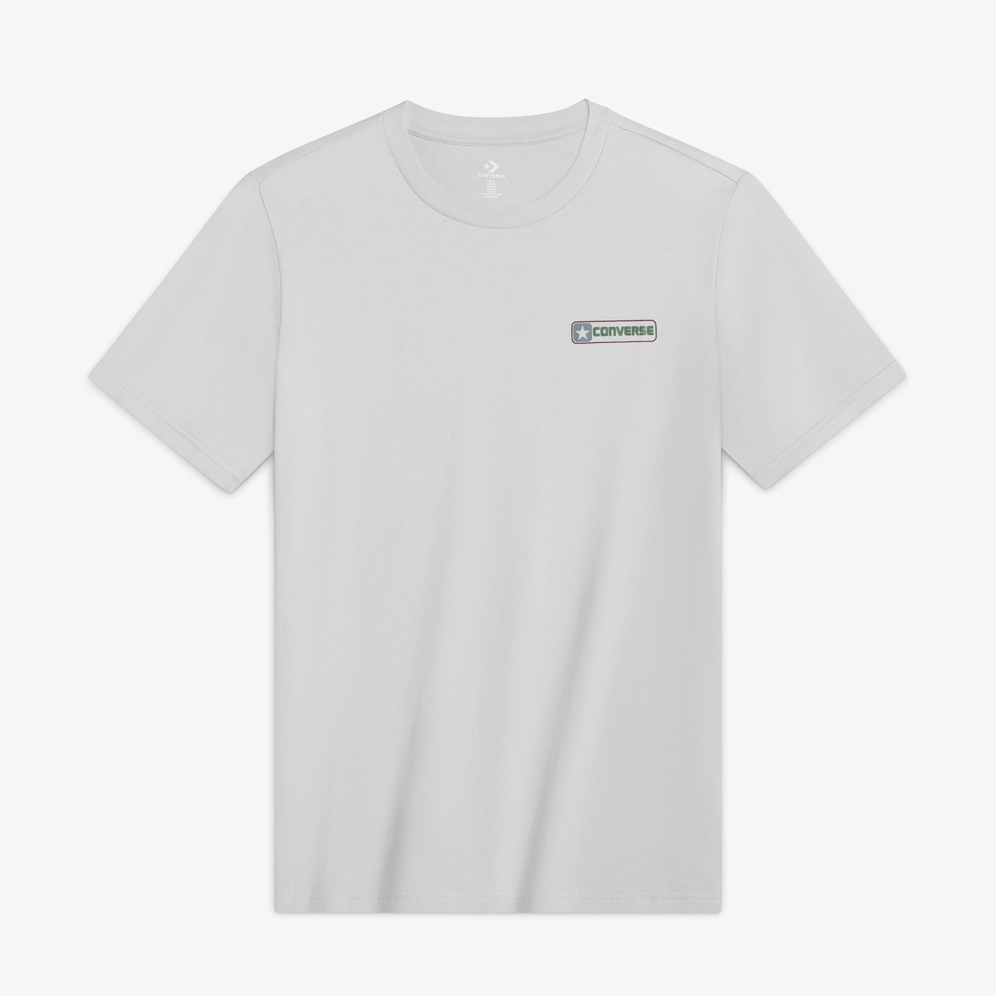 Converse Erkek Grafik Baskılı Gri T-Shirt
