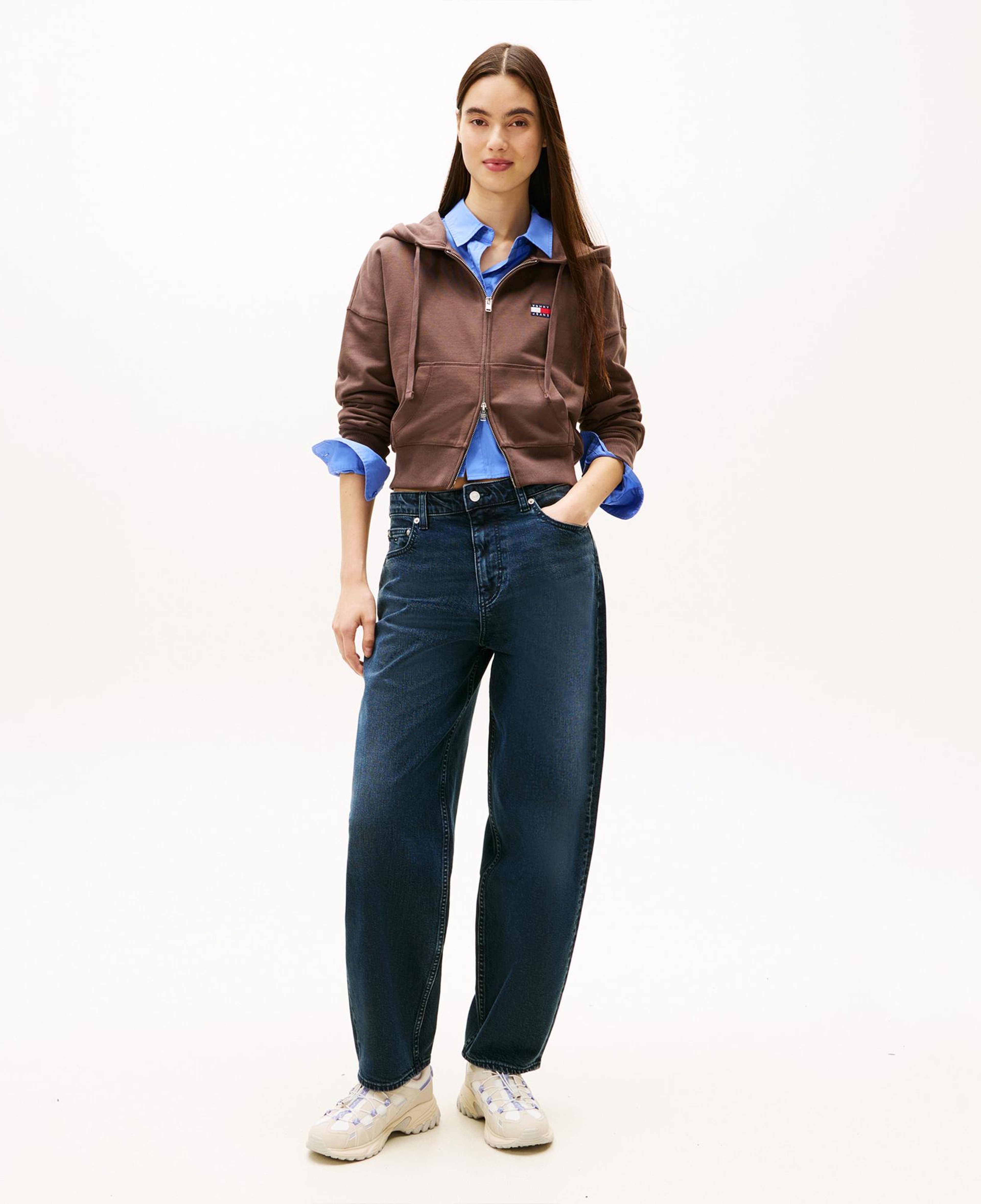 Tommy Hilfiger Badge Kadın Kahverengi Eşofman Üstü