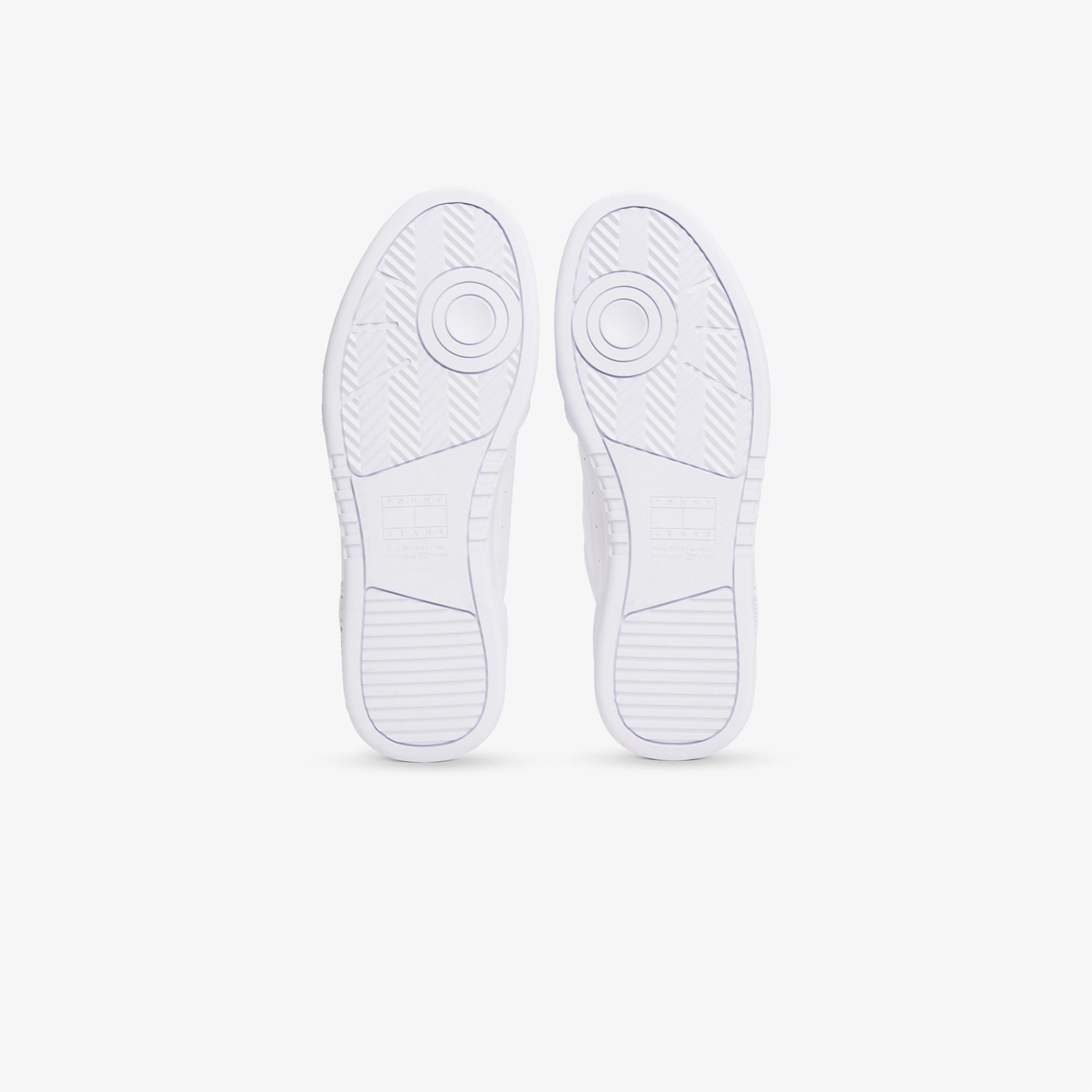 Tommy Hilfiger Jeans Cupsole Leather Erkek Beyaz Spor Ayakkabı