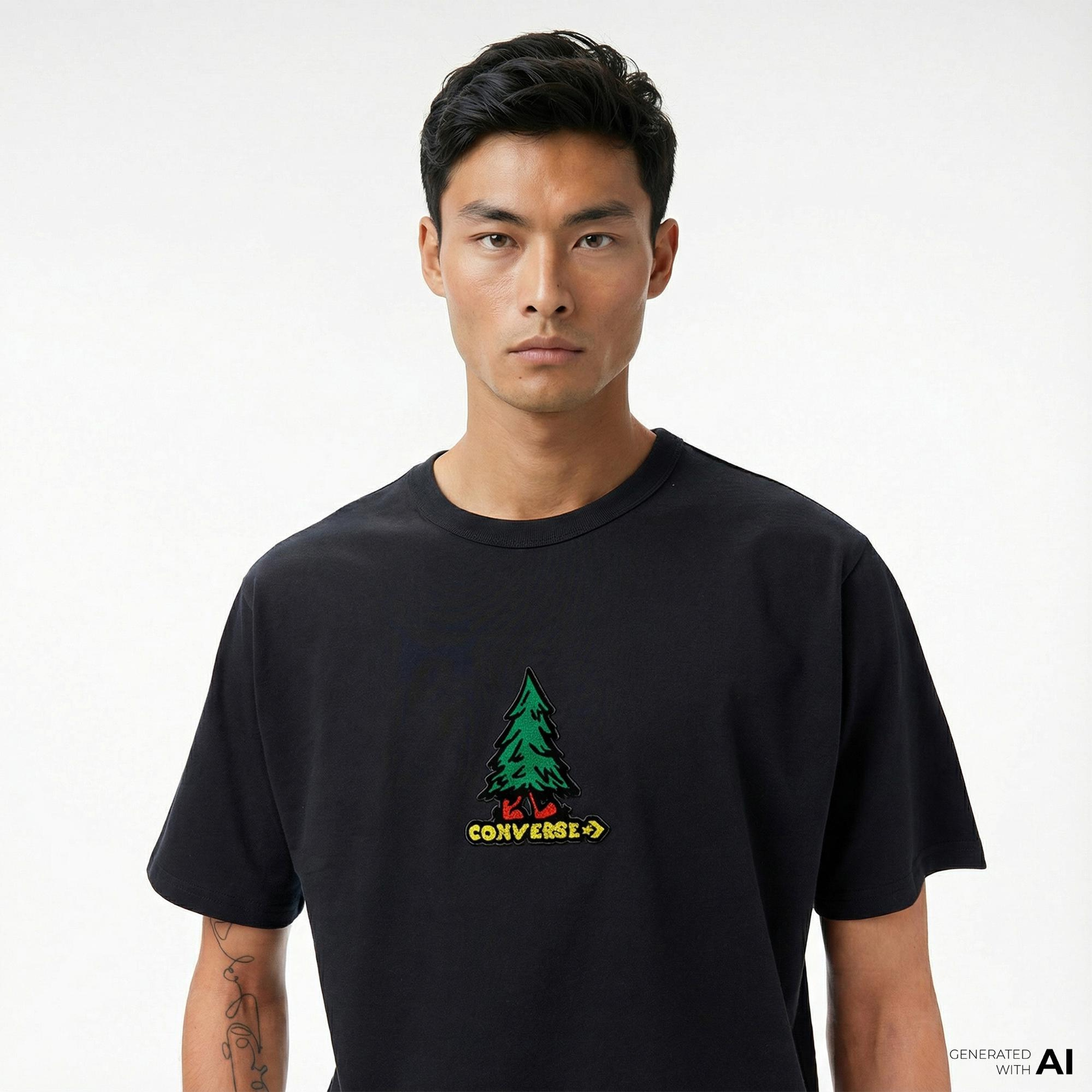 Converse Erkek Siyah T-Shirt