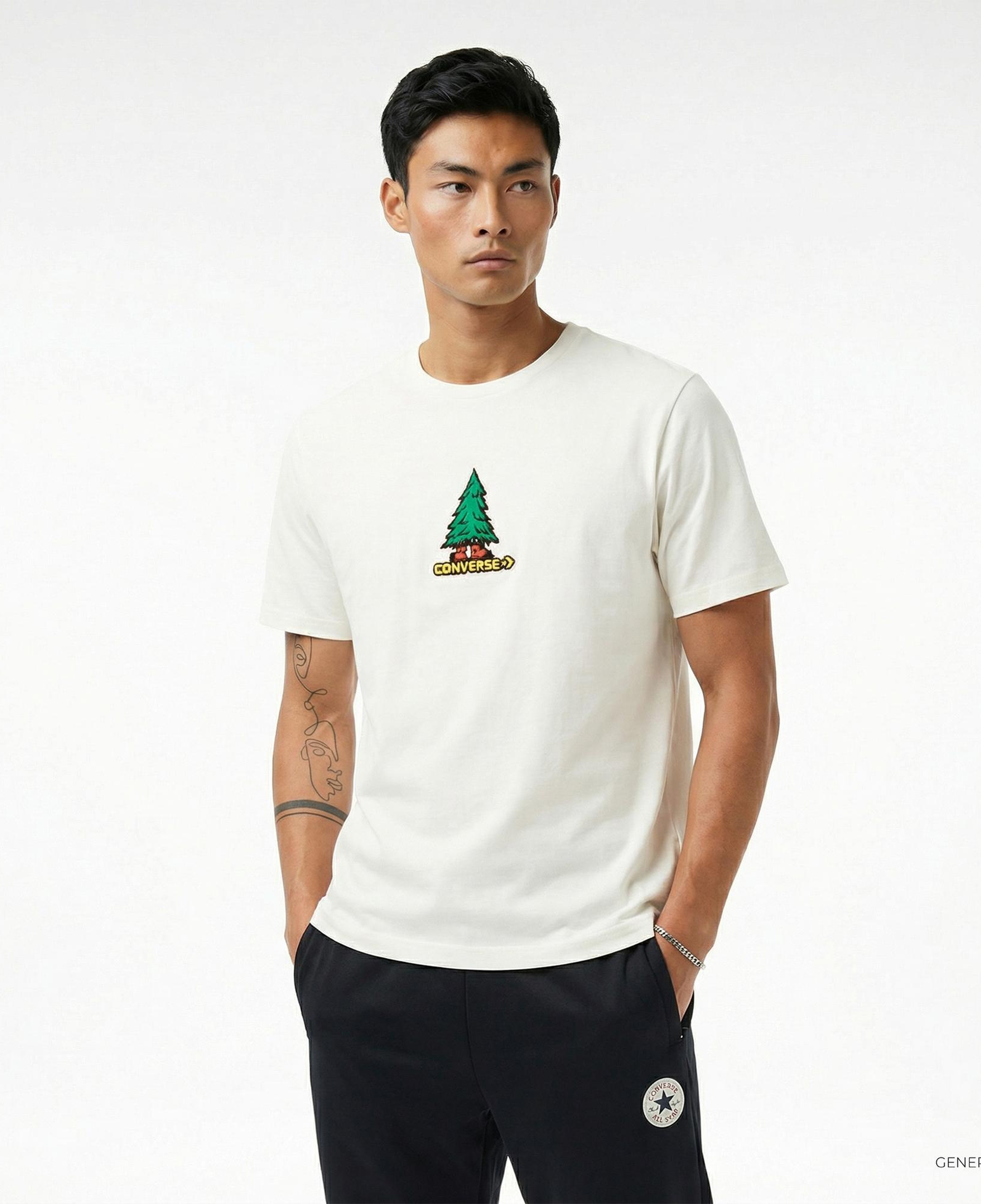 Converse Erkek Krem T-Shirt