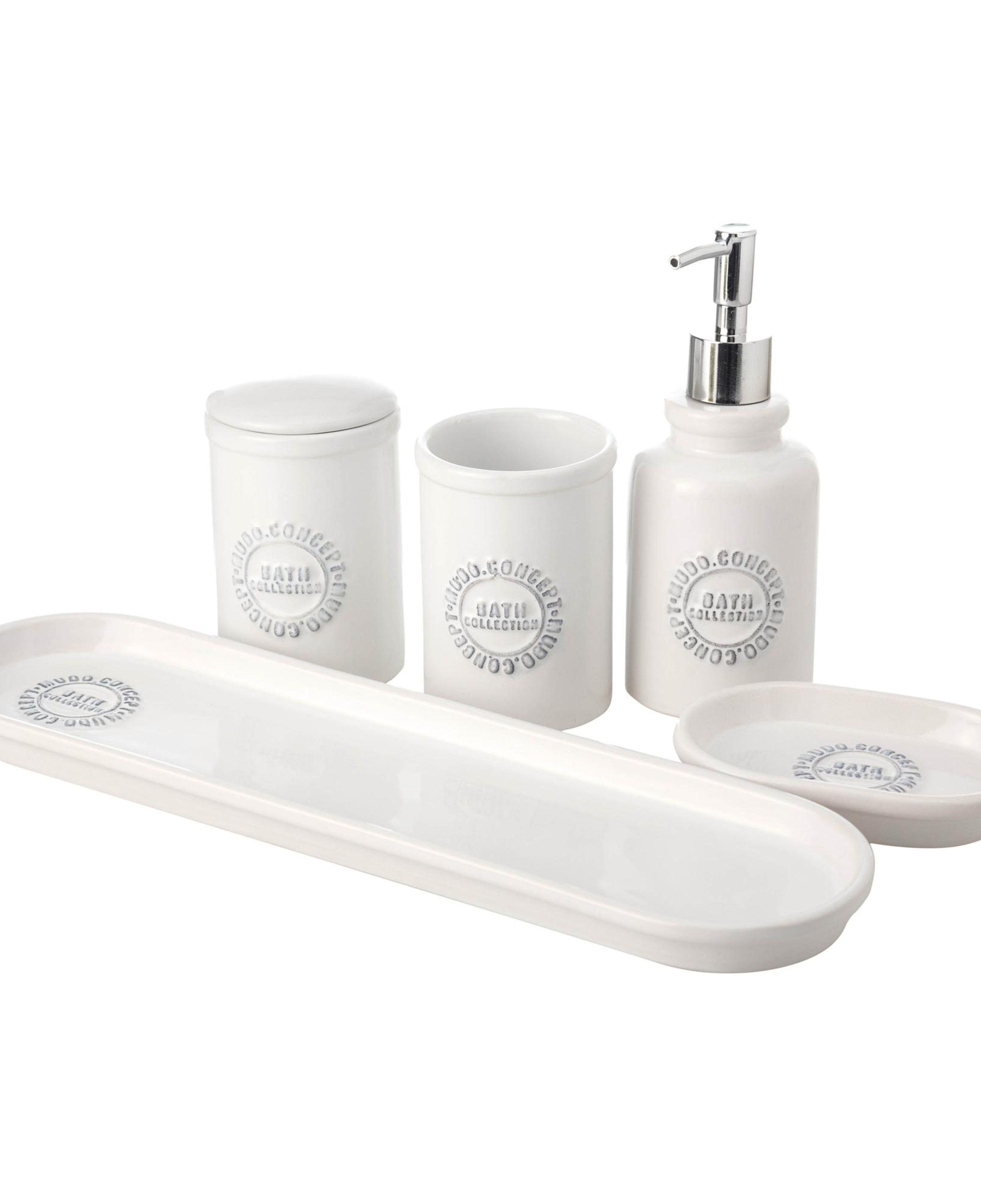 BARNES 5'Lİ KUTULU BANYO SETİ BEYAZ