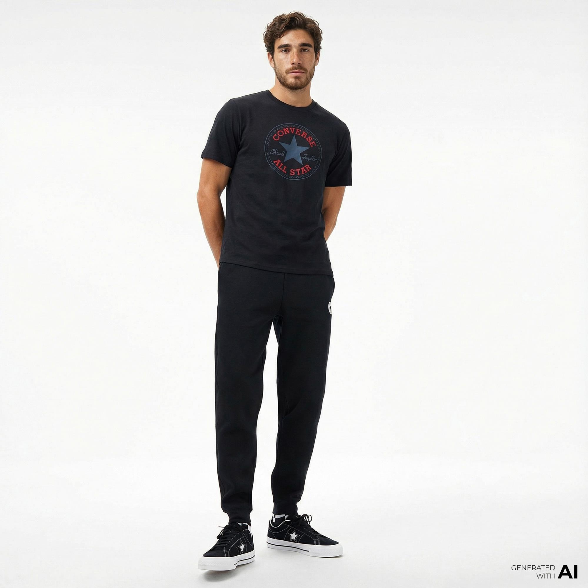 Converse Erkek Siyah T-Shirt