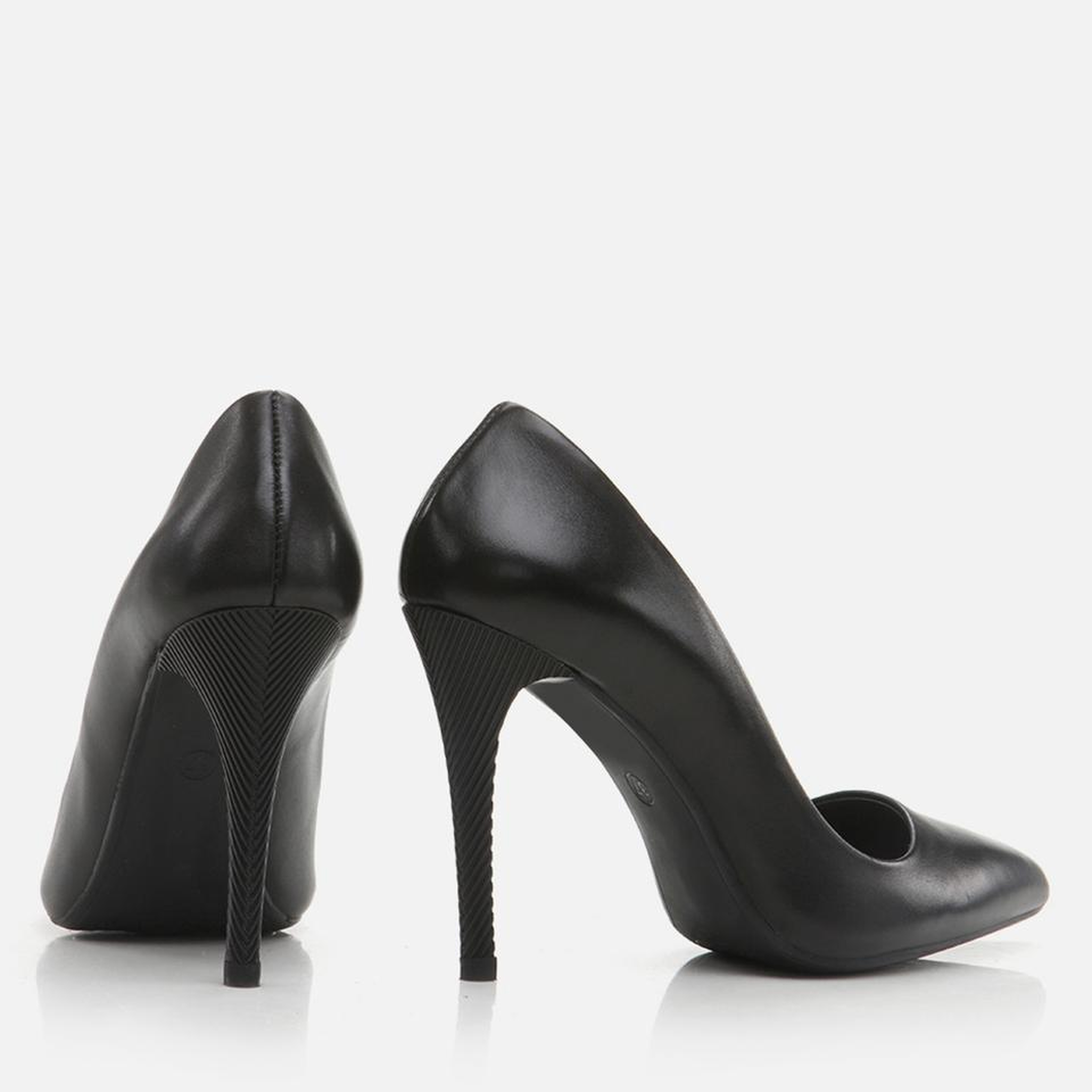 Kadın Deri Siyah Stiletto
