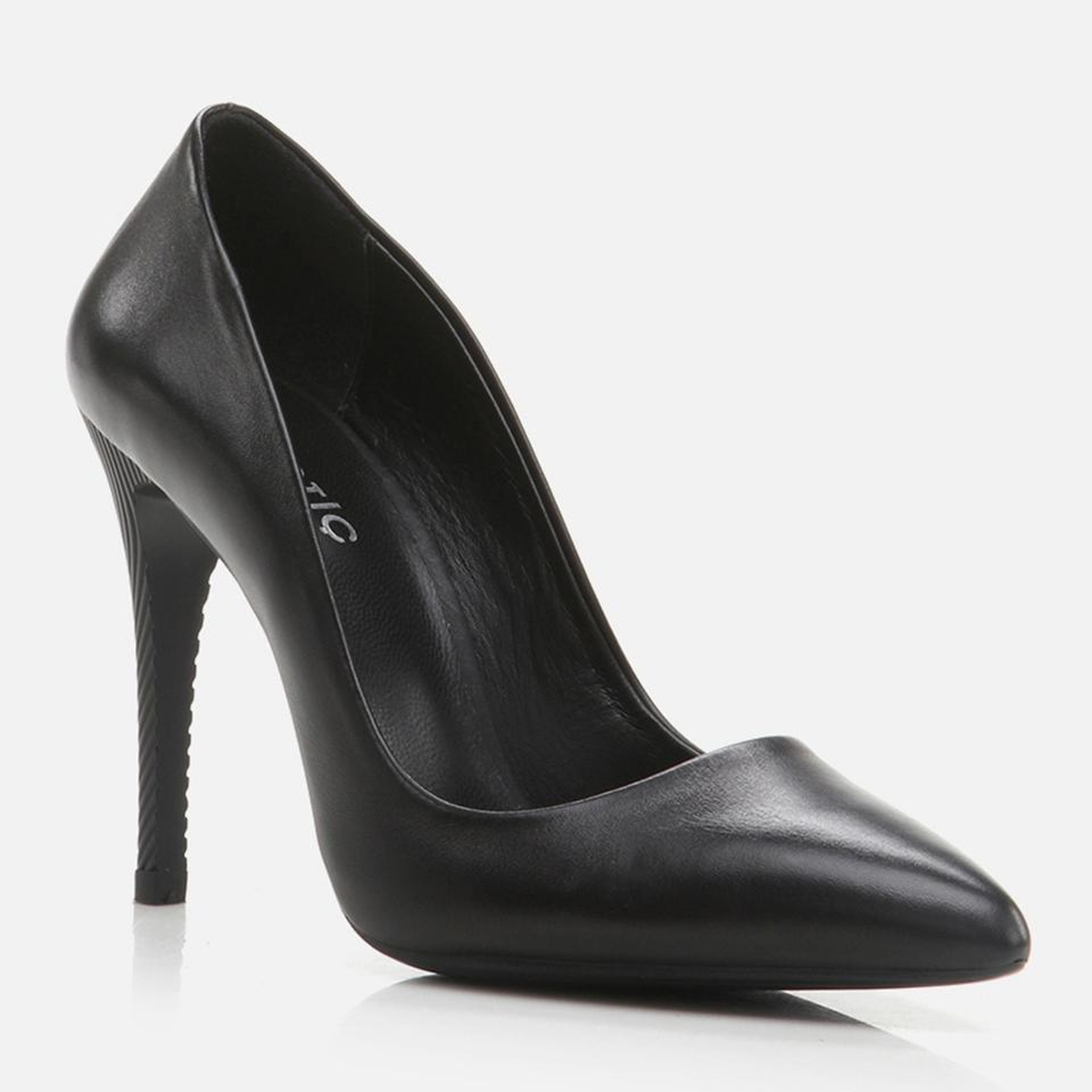 Kadın Deri Siyah Stiletto