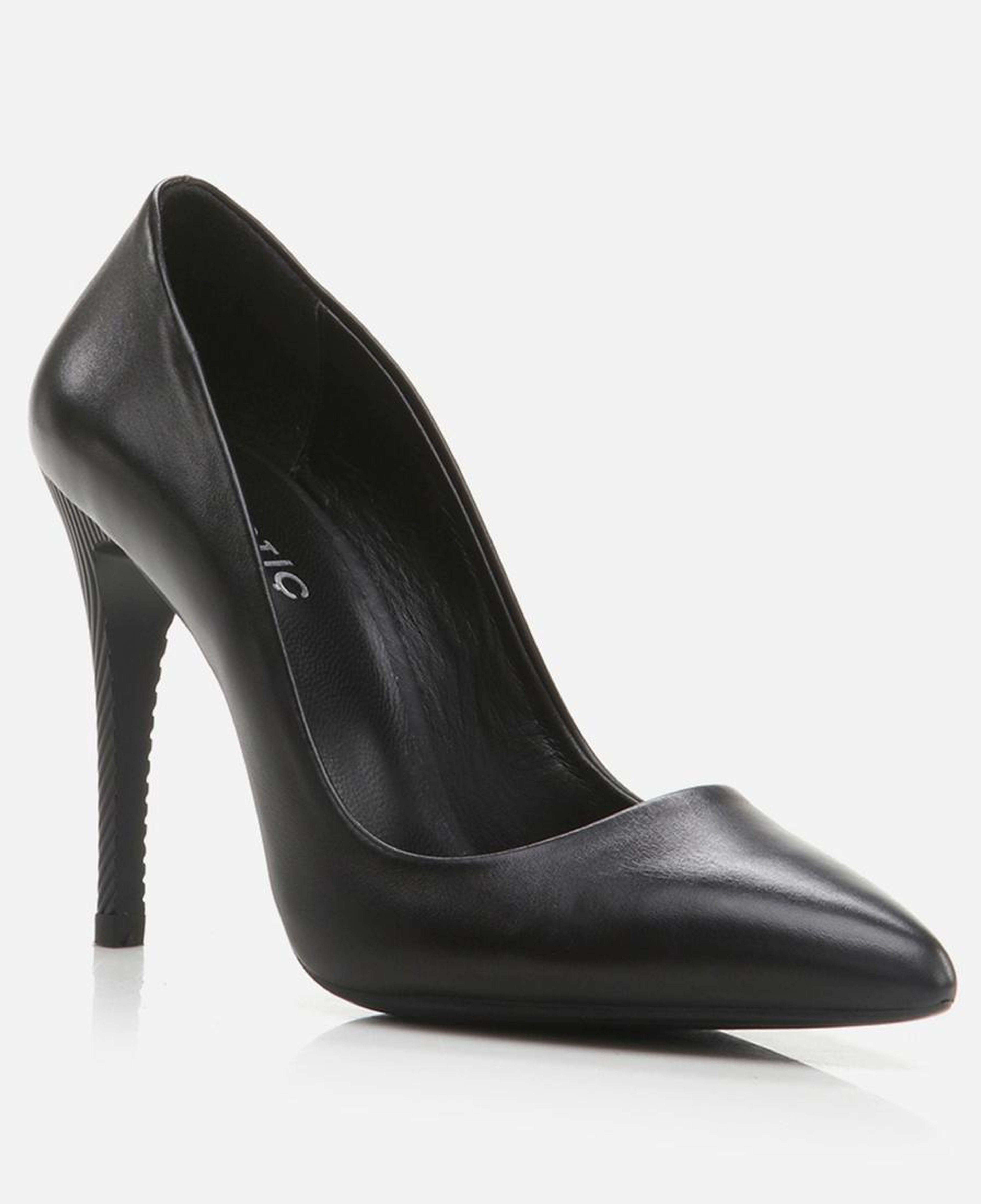 Kadın Deri Siyah Stiletto