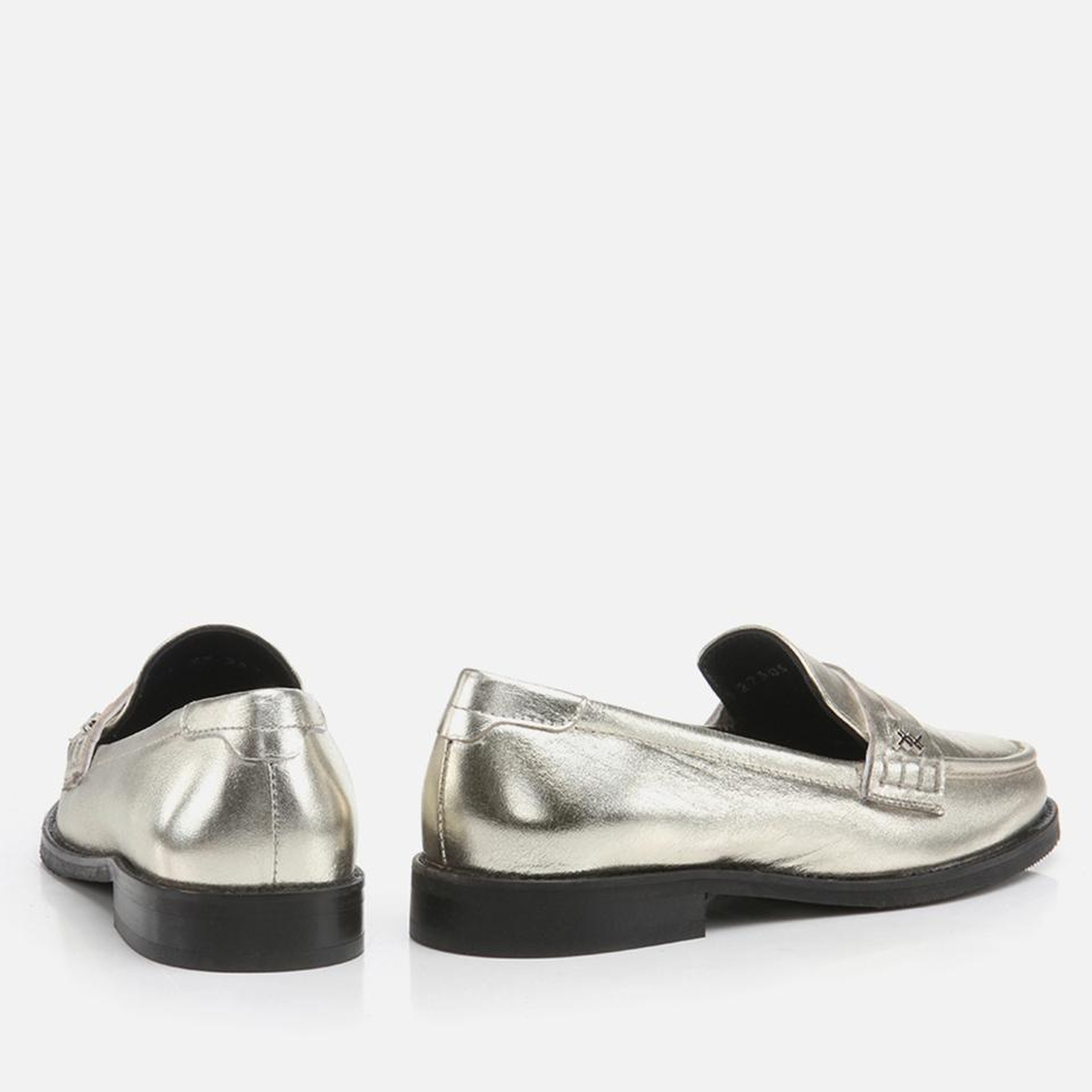 Kadın Deri Gold Loafer