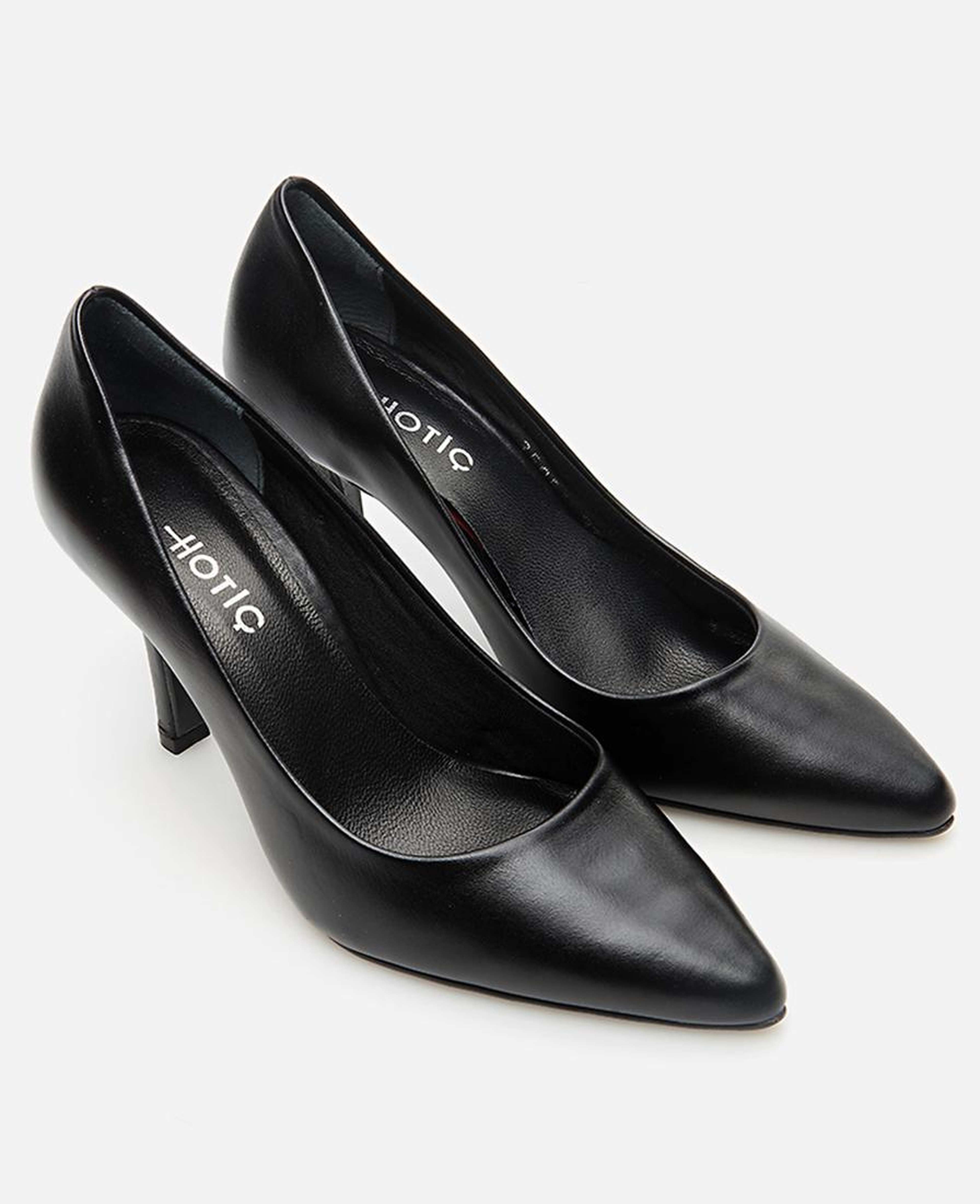 Kadın Deri Siyah Stiletto