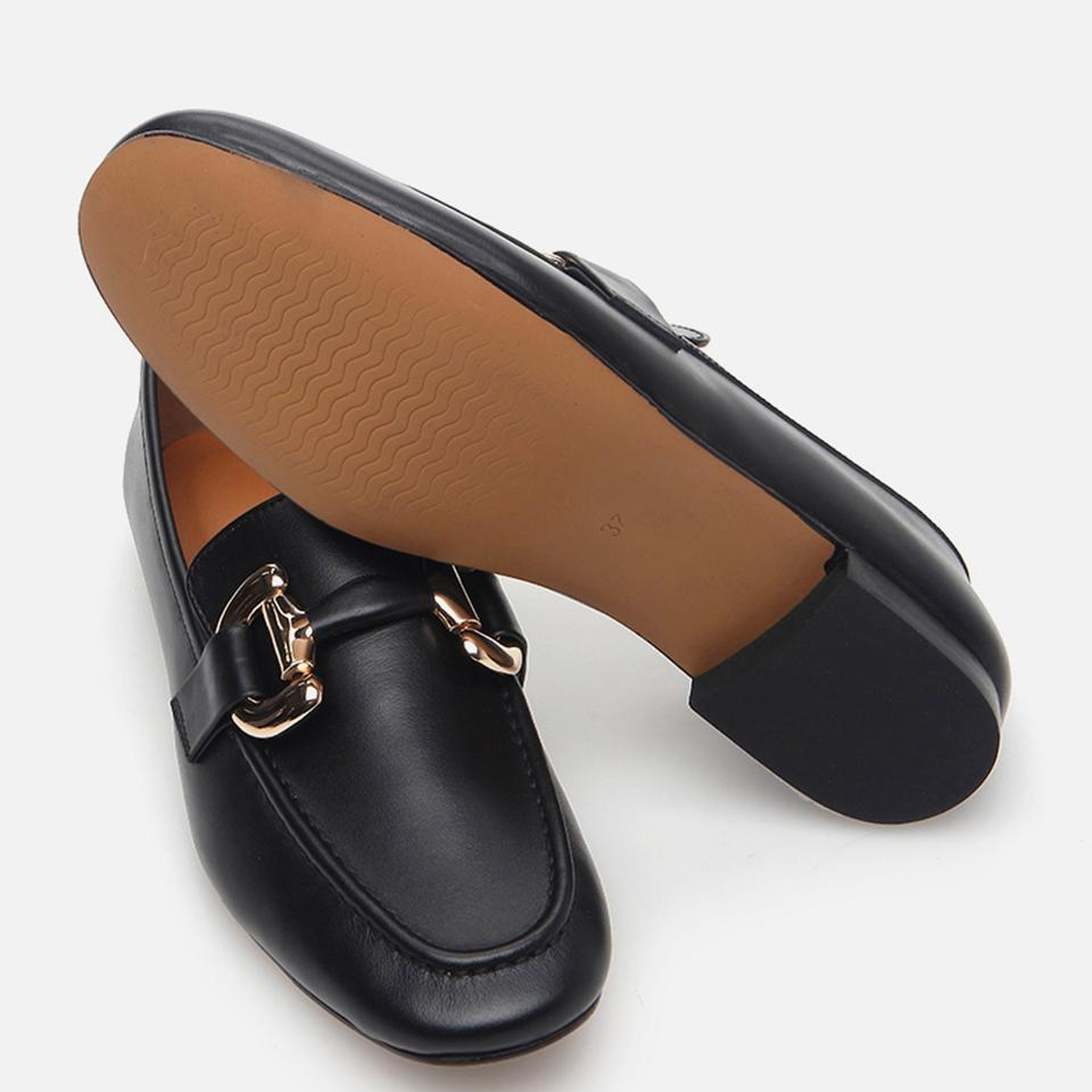 Kadın Deri Siyah Loafer